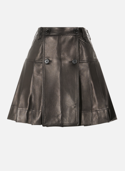 Black pleated leather skirtSIMONE ROCHA 