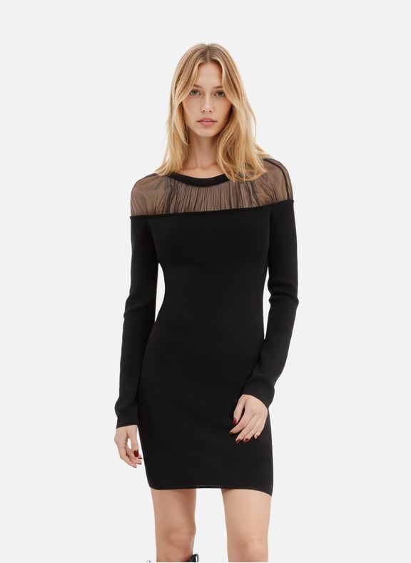 Robe courte à fronces Noir by THE KOOPLES THE KOOPLES Robe courte à fronces Noir