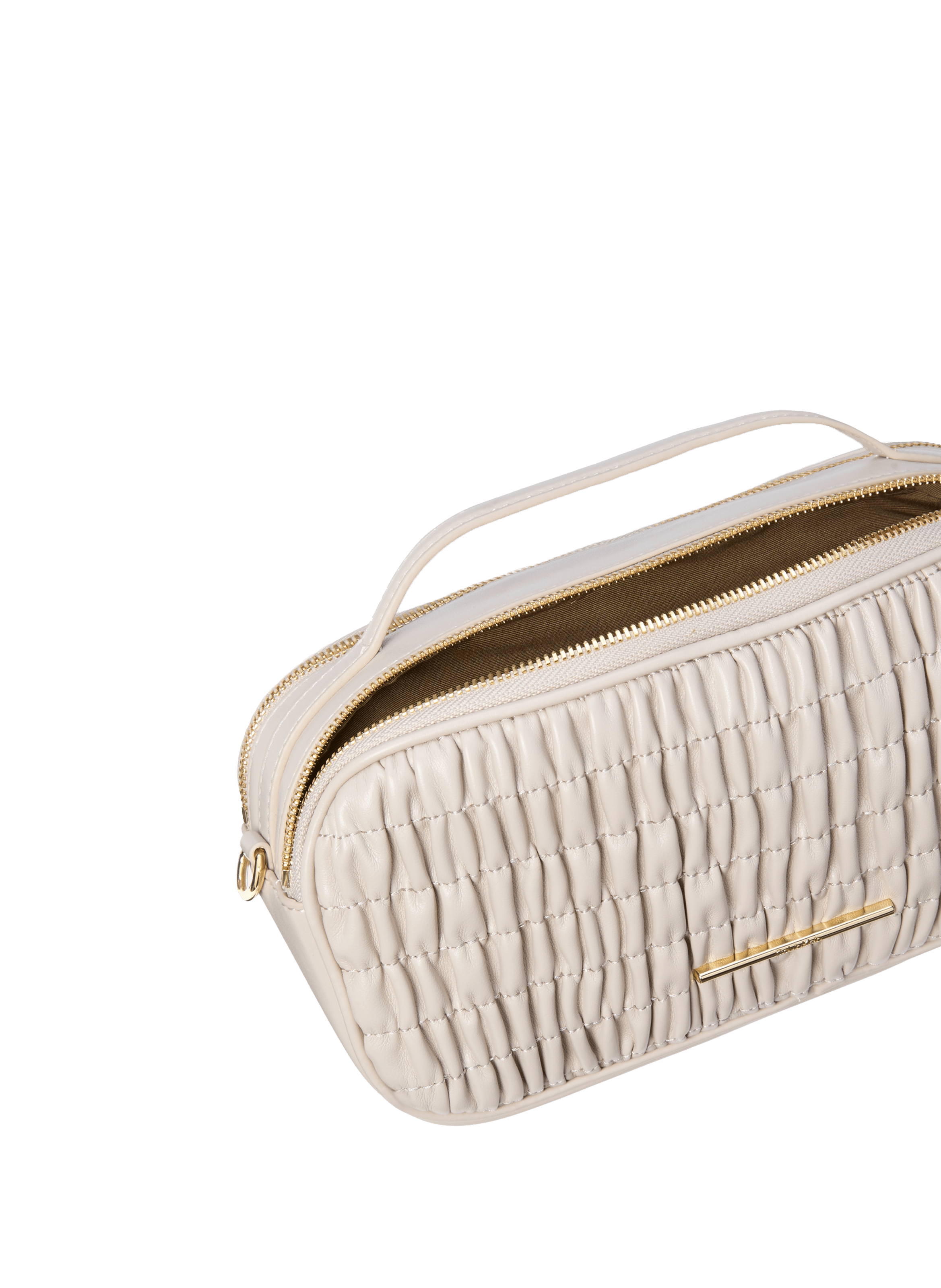 Sac à bandoulière plissée CALVIN KLEIN Marron