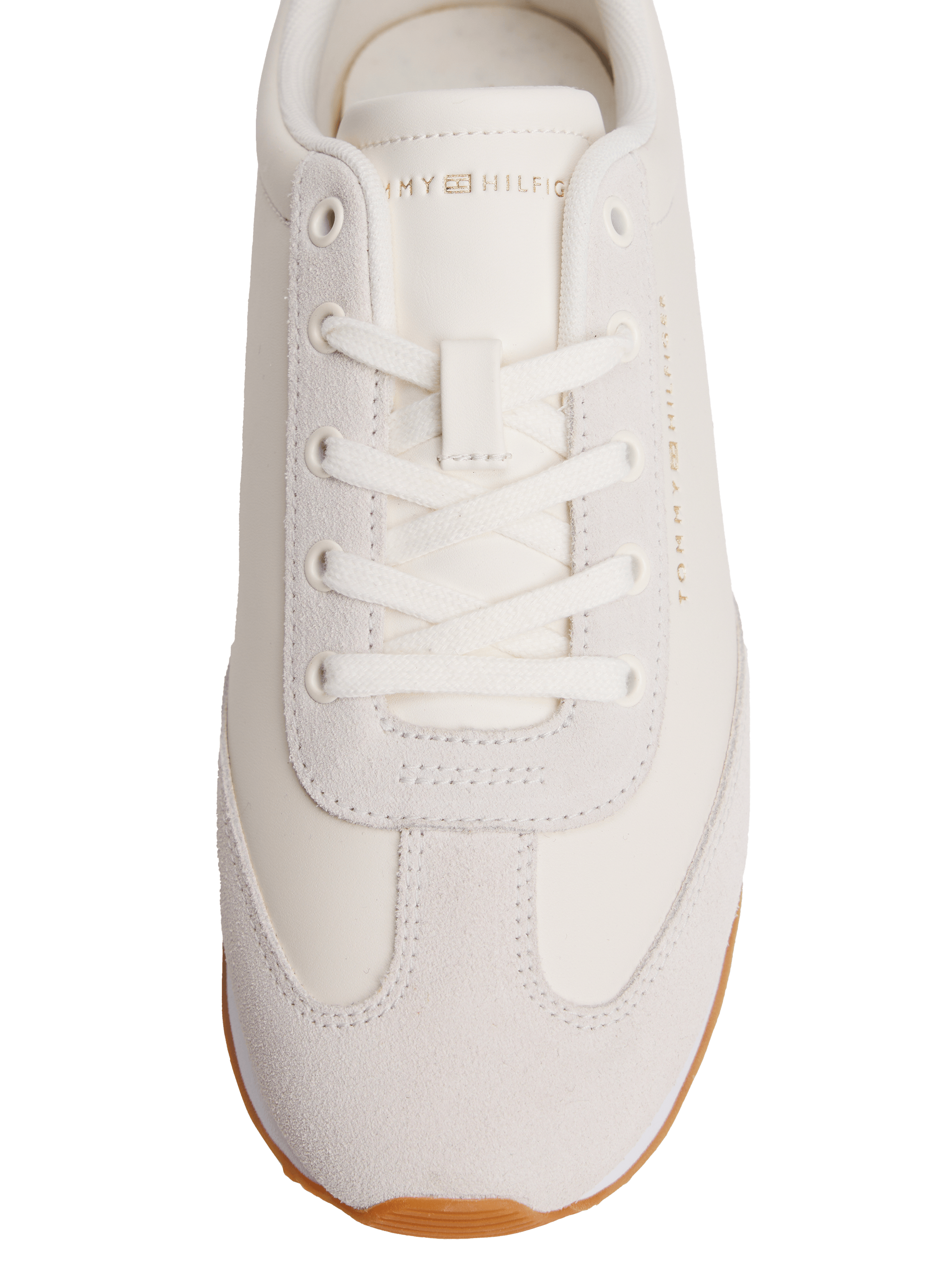 Baskets en cuir à logo TOMMY HILFIGER Beige