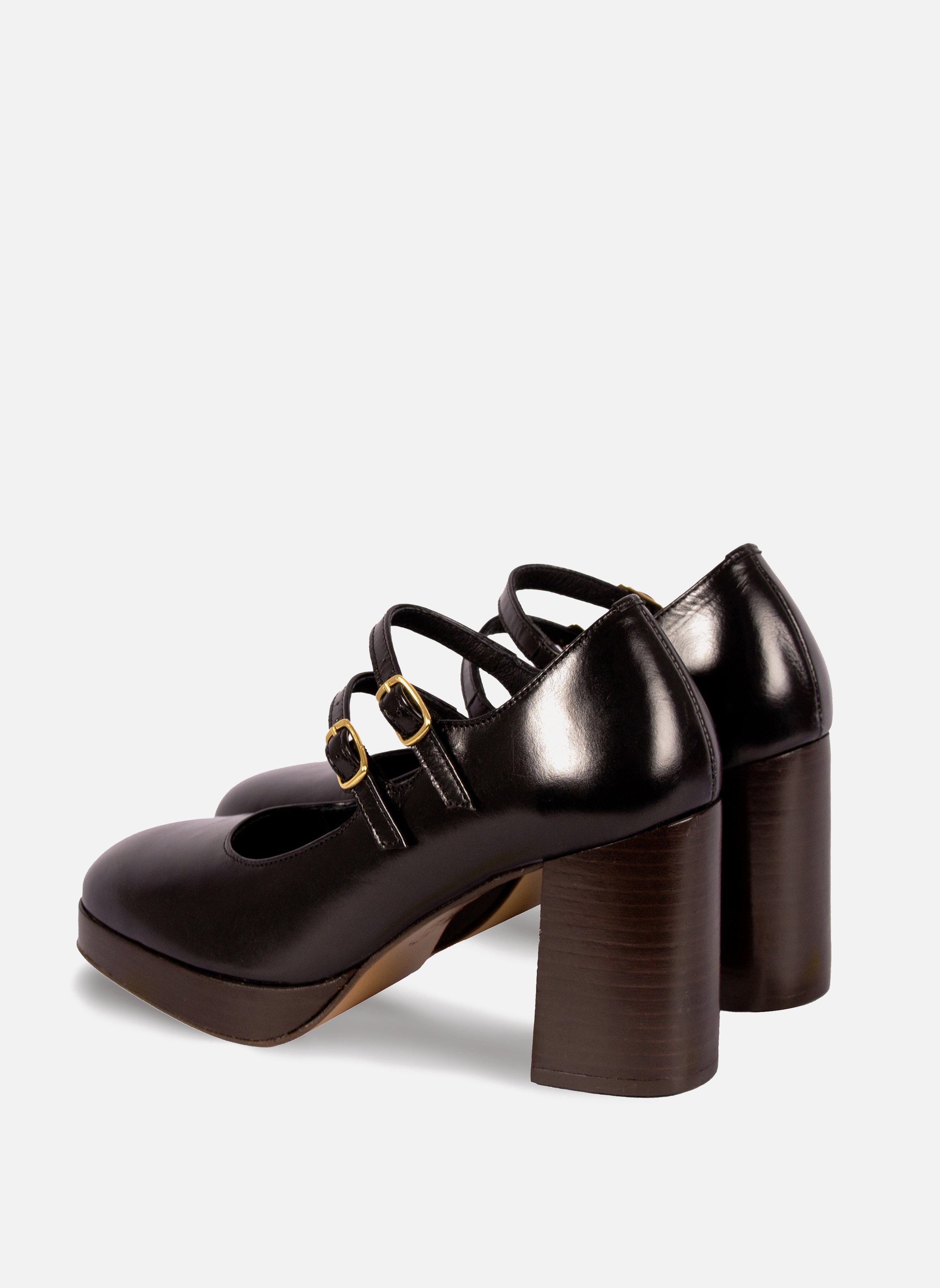 Babies plateforme cuir JULES & JENN Noir