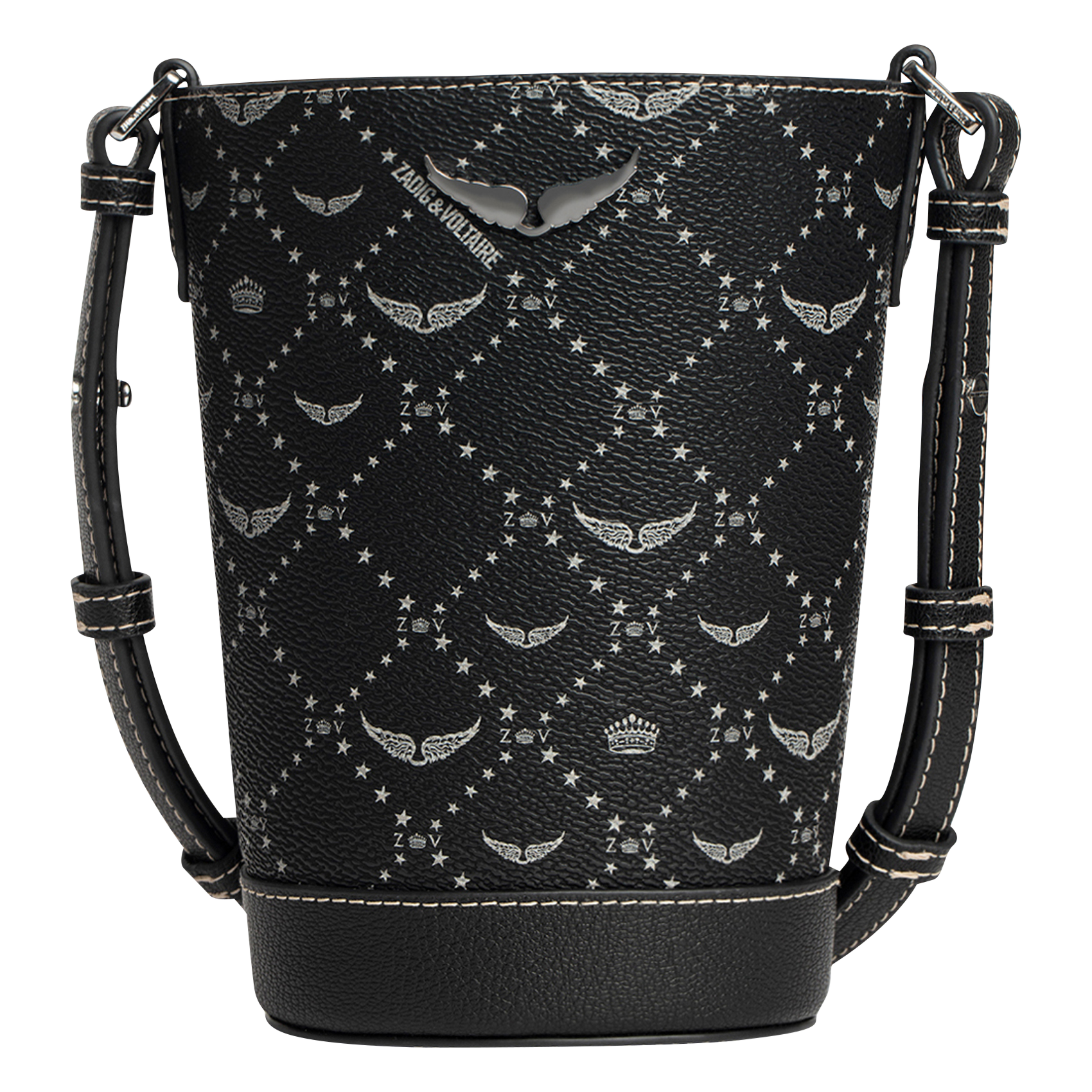 Mini sac seau imprimé z bucket nano ZADIG&VOLTAIRE Noir