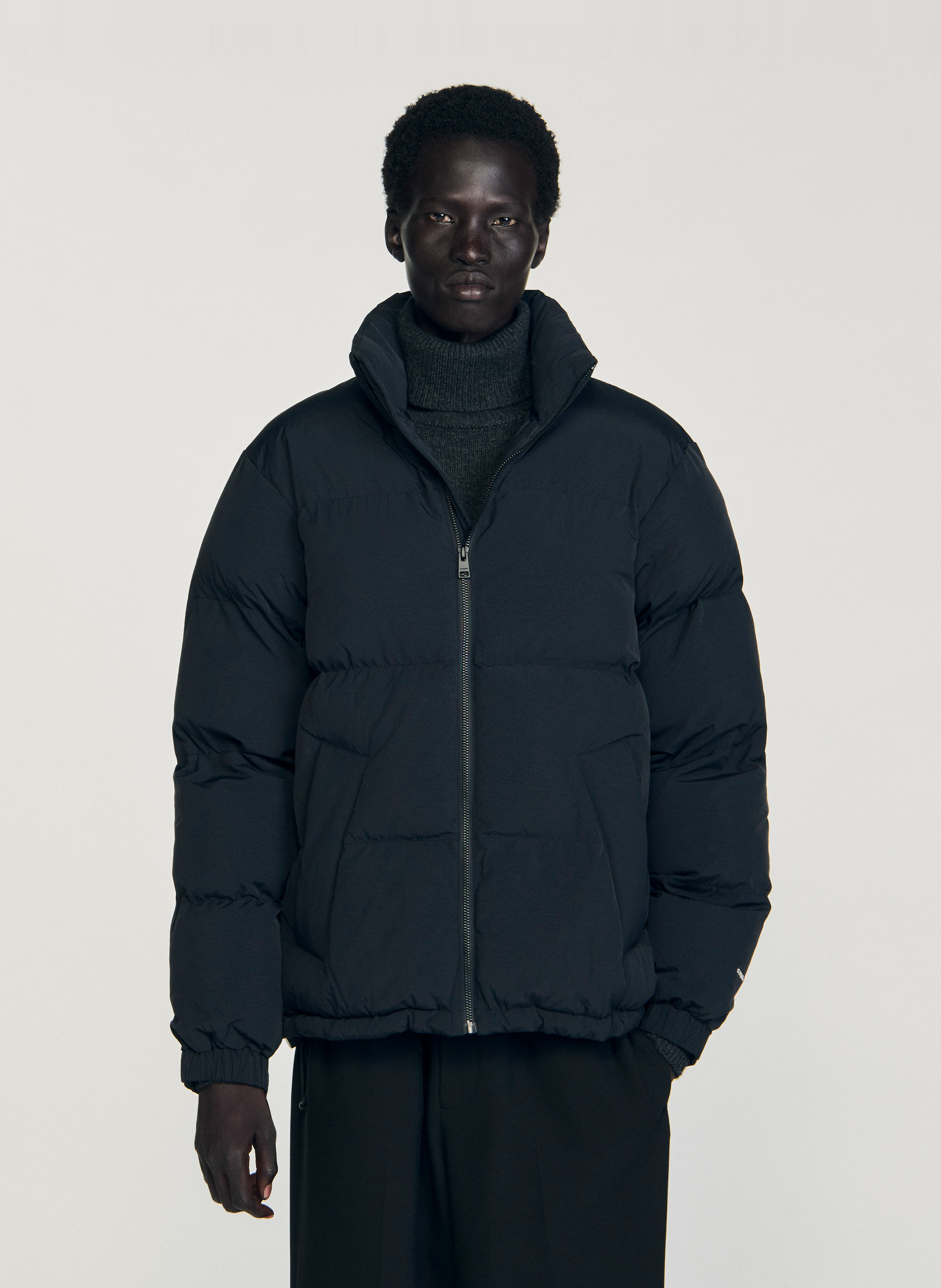 Doudoune oversize col montant SANDRO Noir