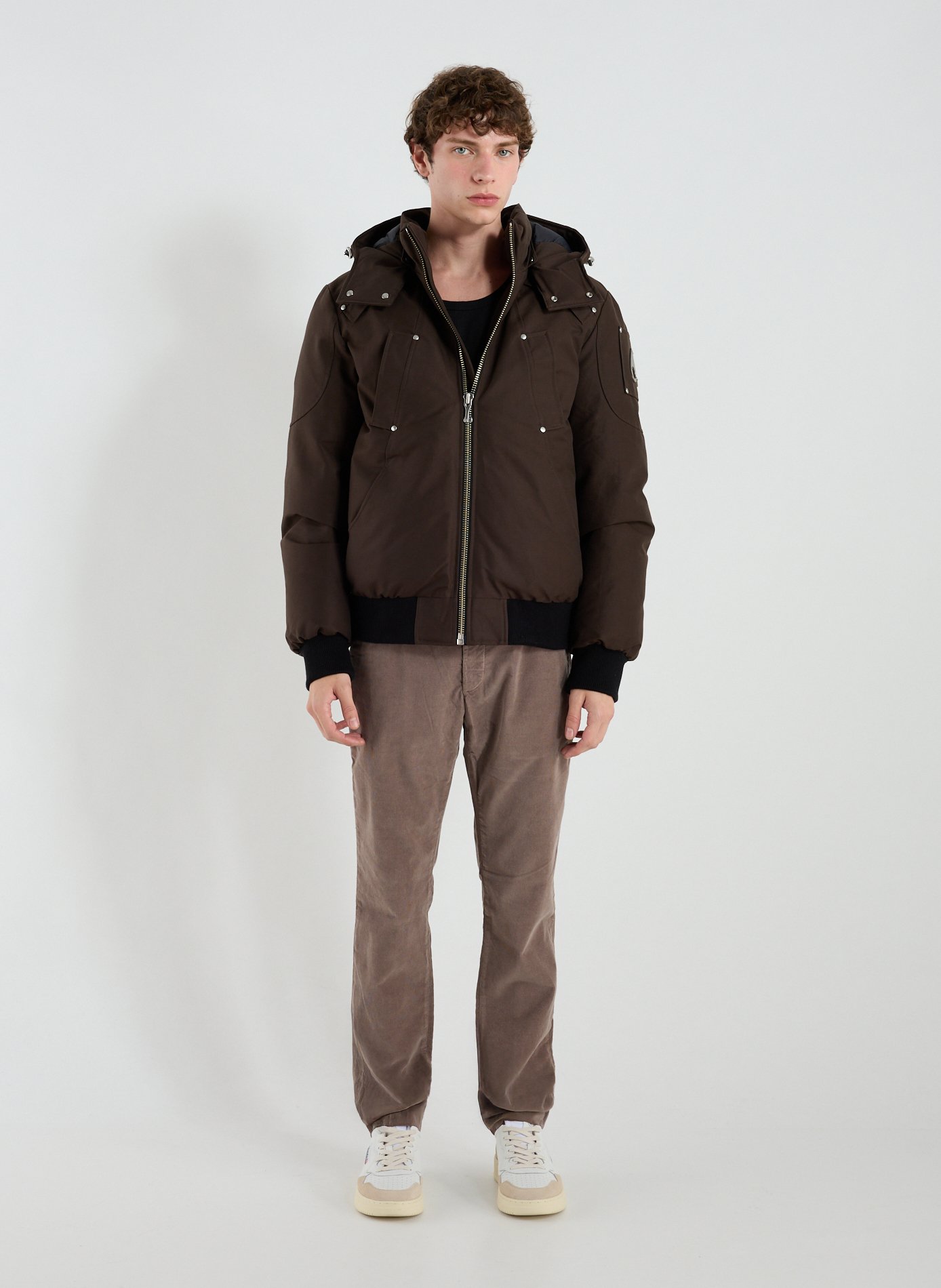Straight hooded parka in Original Ballistic MOOSE KNUCKLES Brown