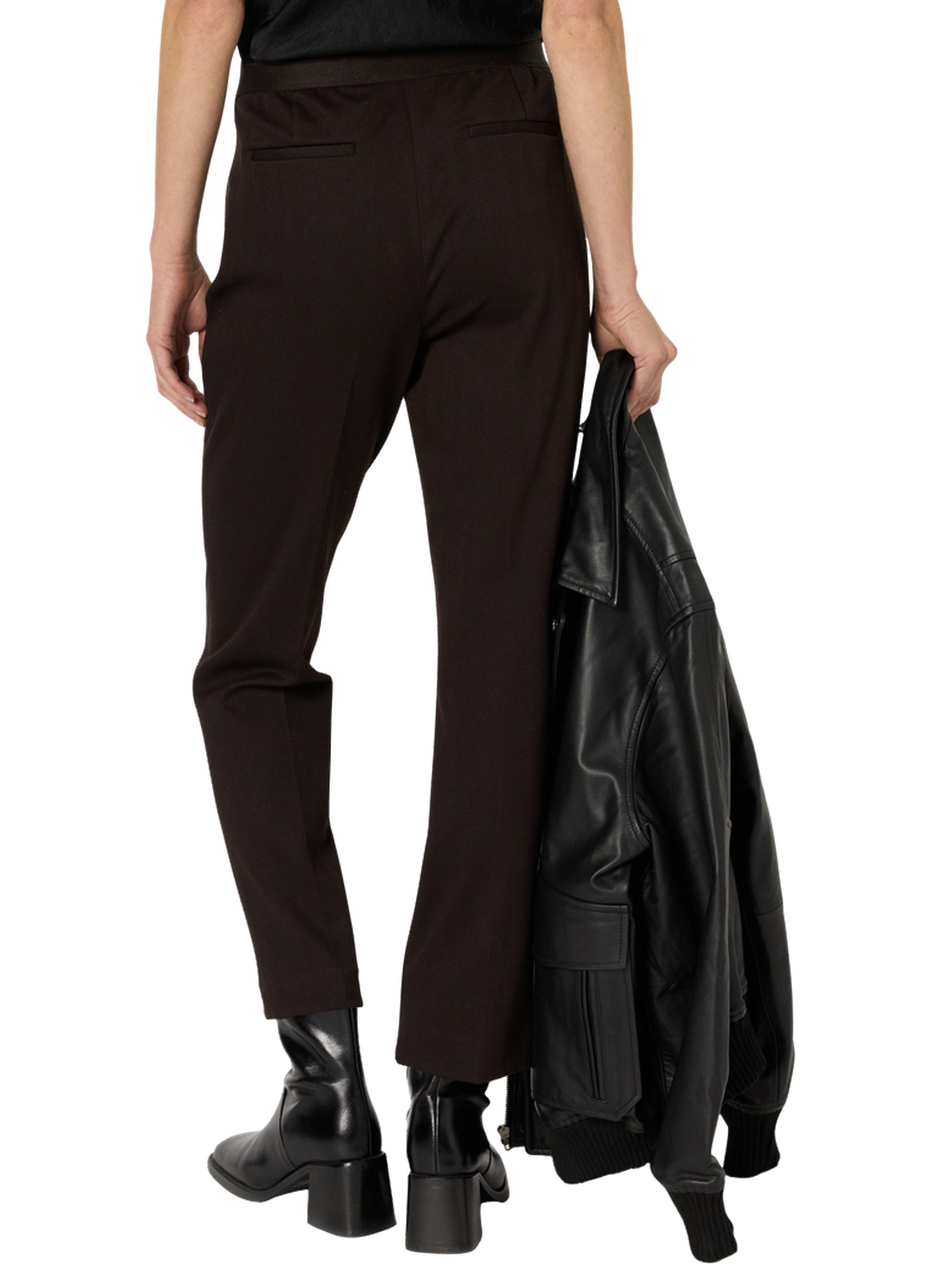 Pantalon droit à chevrons - claudie GERARD DAREL Marron