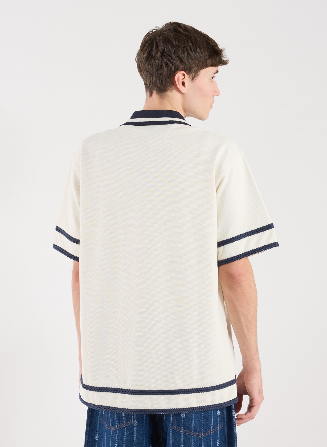 The Embroidered Horse Shirt DROLE DE MONSIEUR Beige