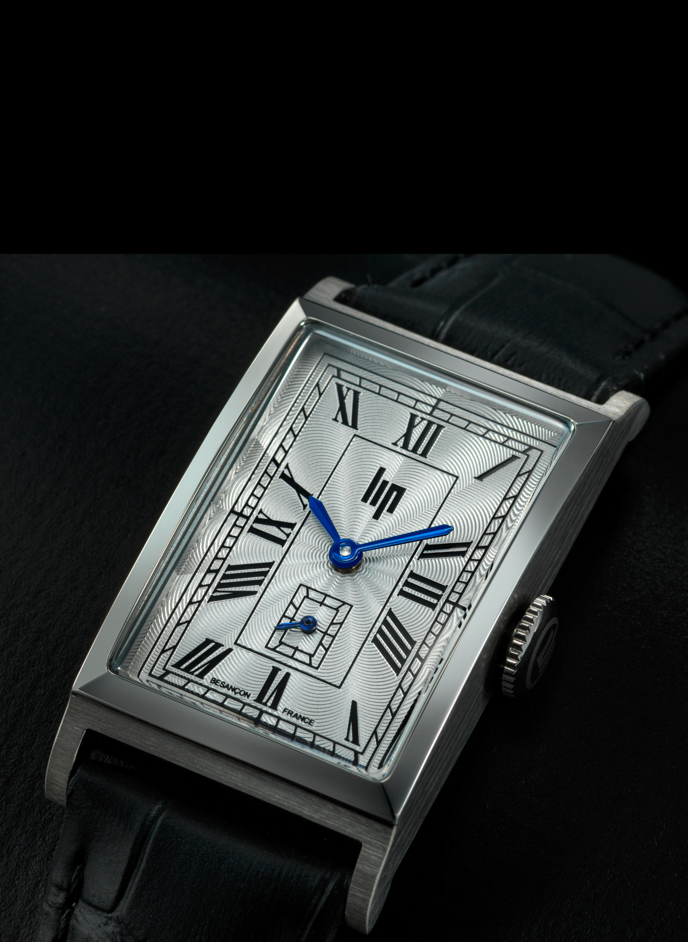 Montre à quartz en cuir LIP Argent