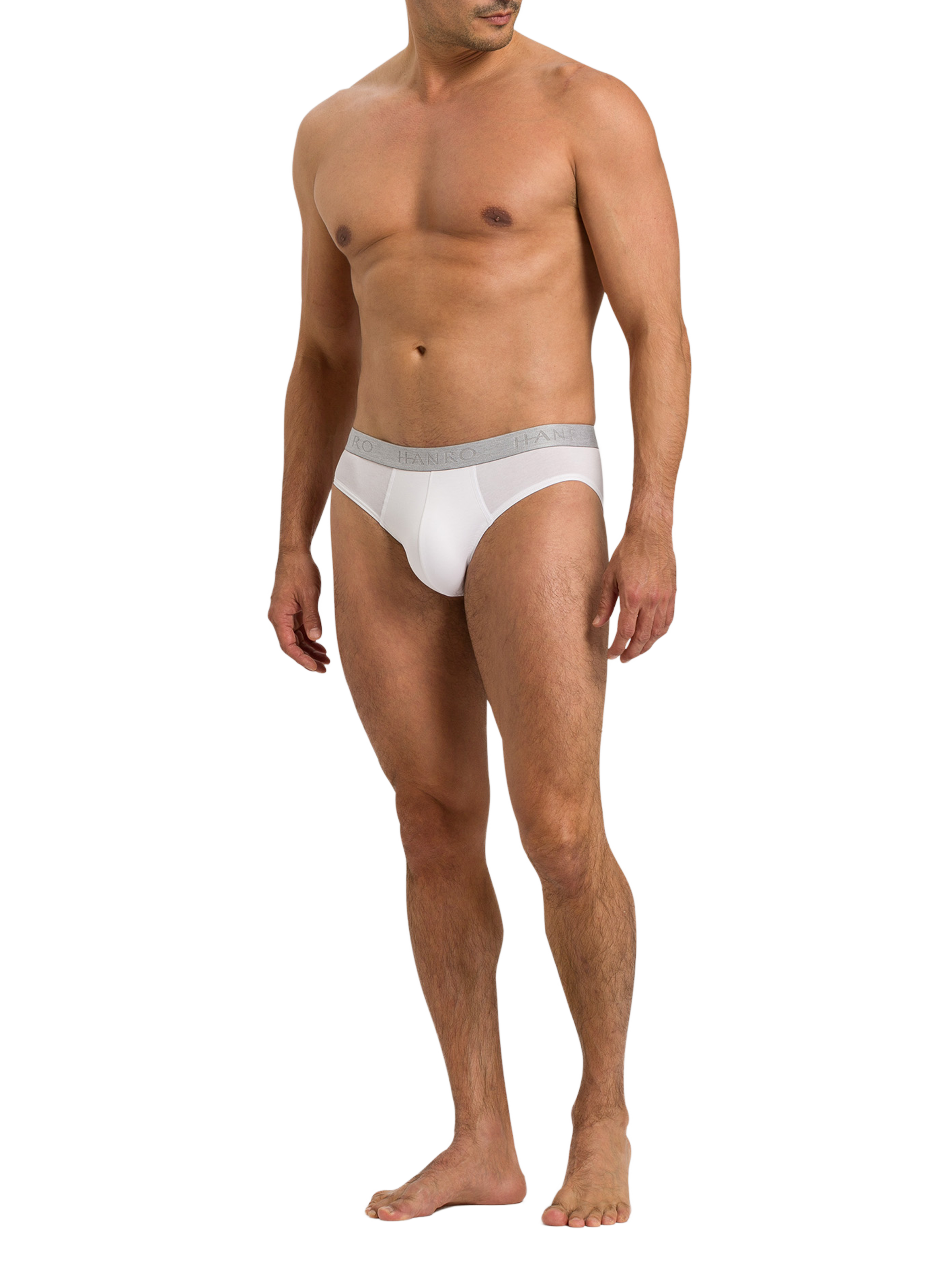 Stretch cotton briefs HANRO White