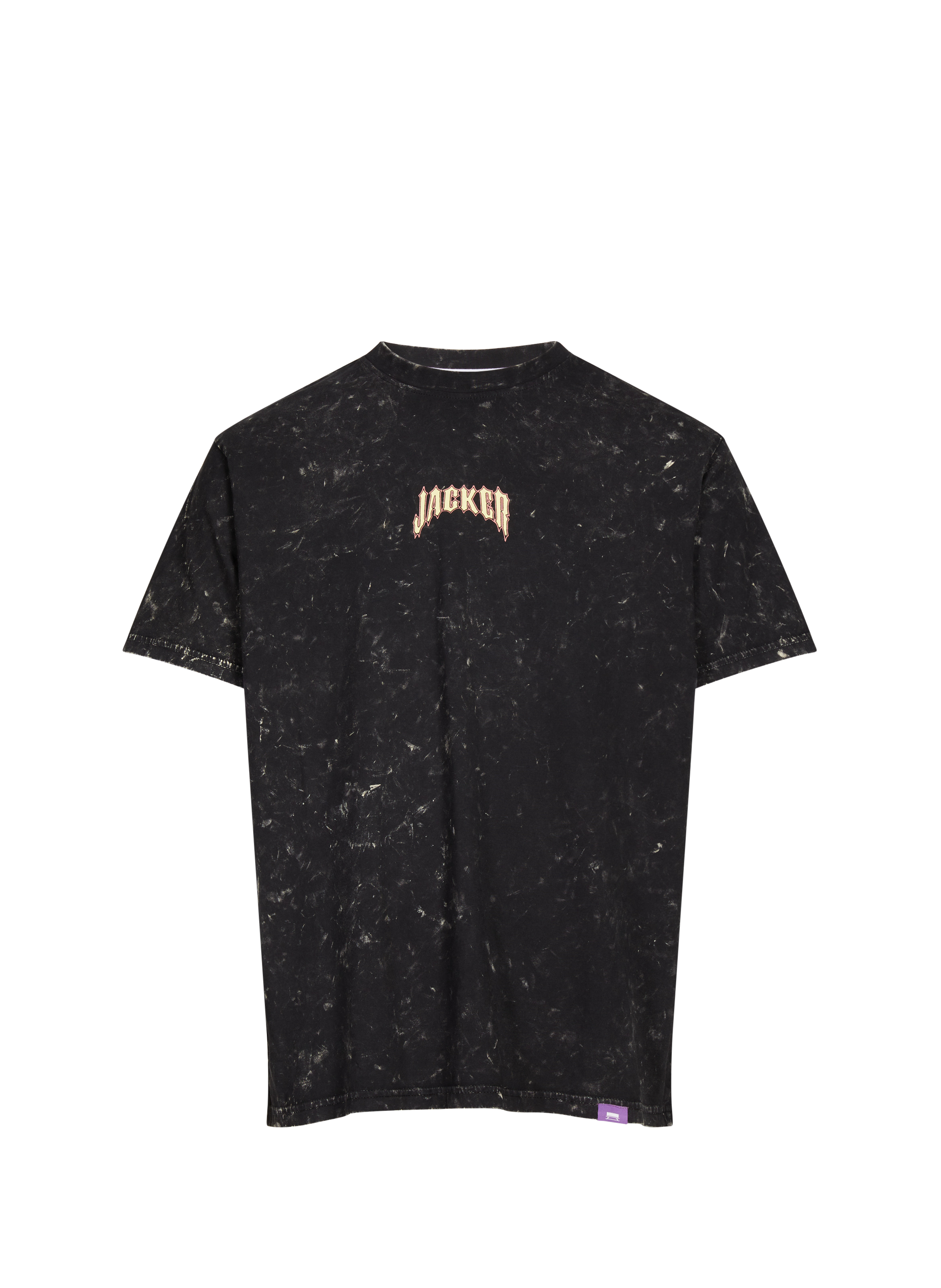 T-shirt imprimé en coton JACKER. Noir