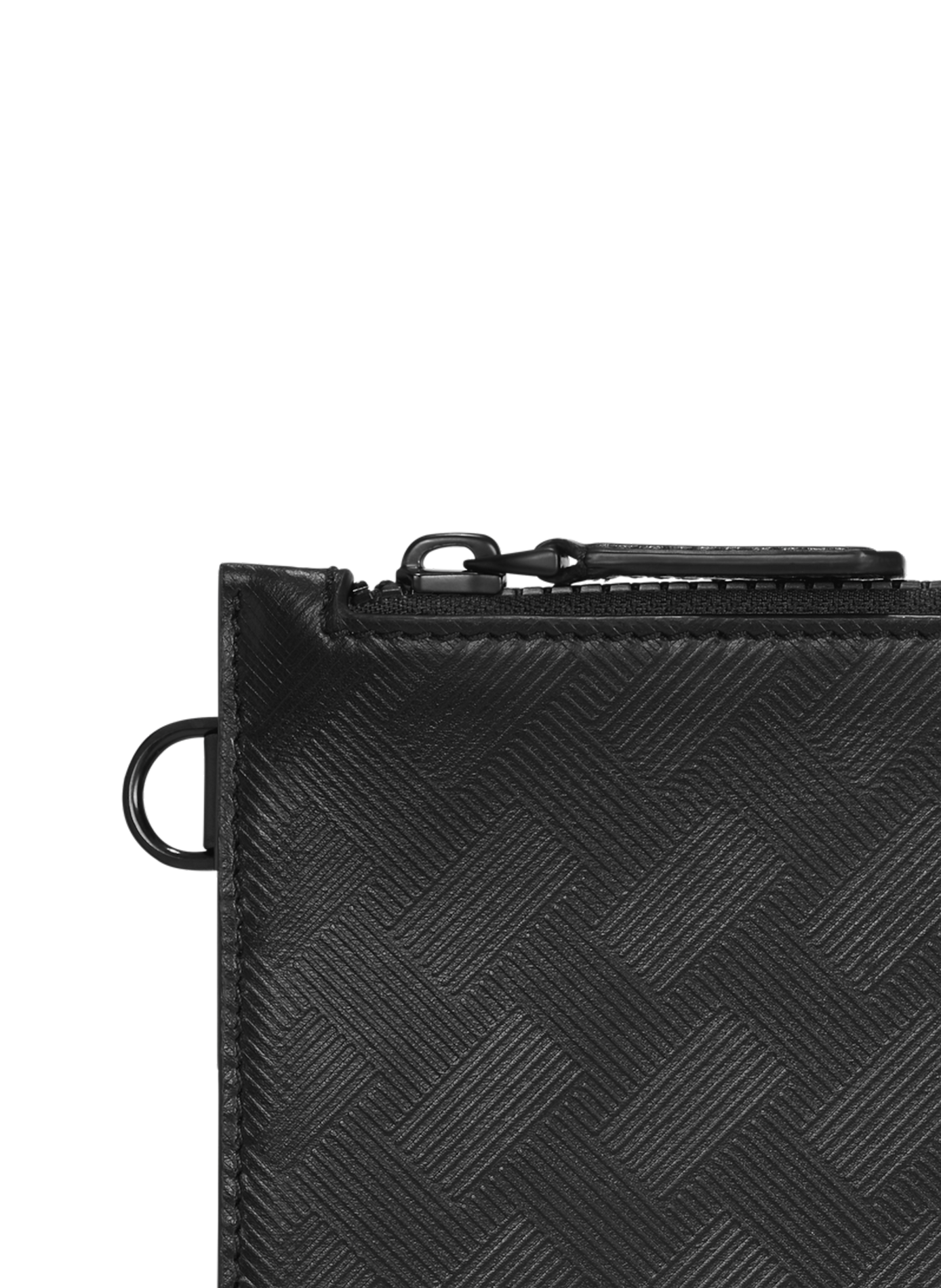 Textured leather clutch MONTBLANC Black
