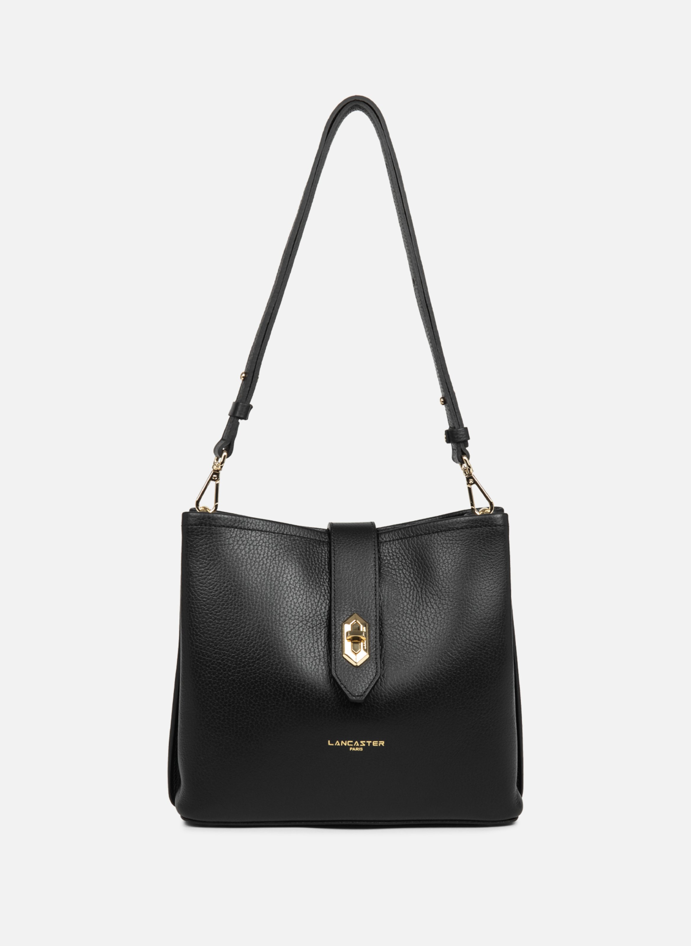 Bucket bag - Top Double  Noir - in - nude