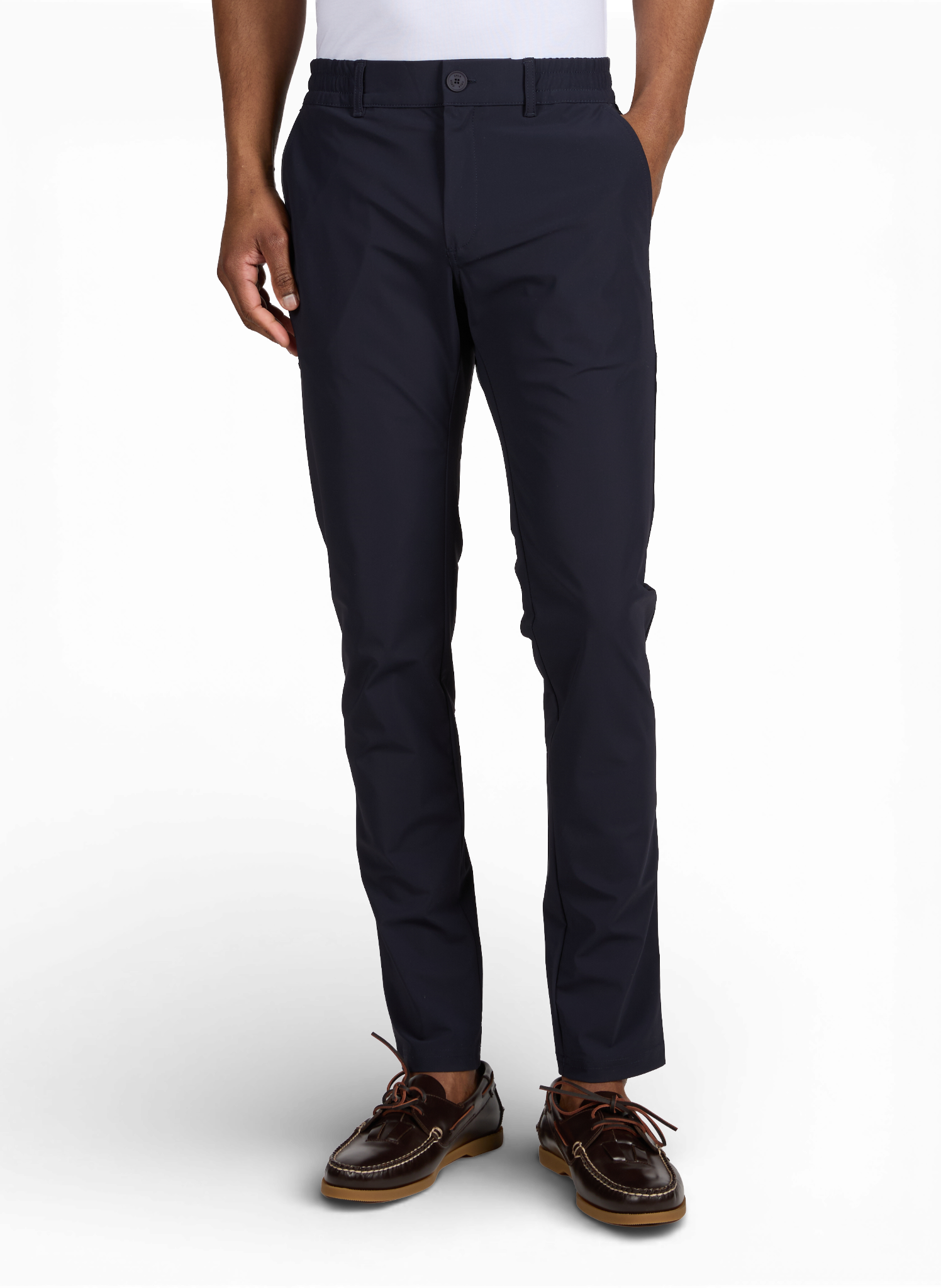 Plain slim-fit trousers 1789 CALA Blue
