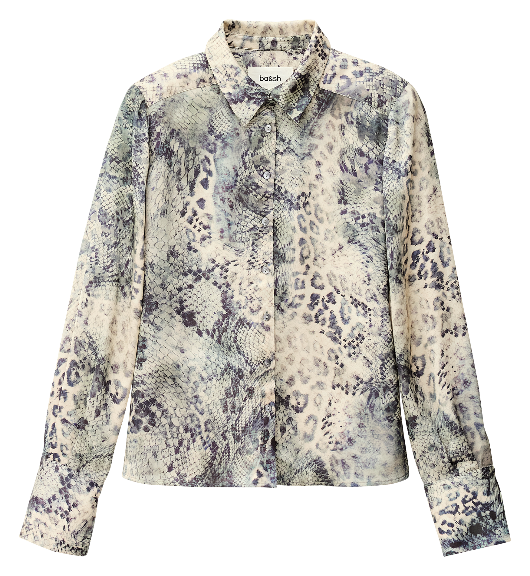 Chemise droite col classique imprimée cornelia BA&SH Bleu