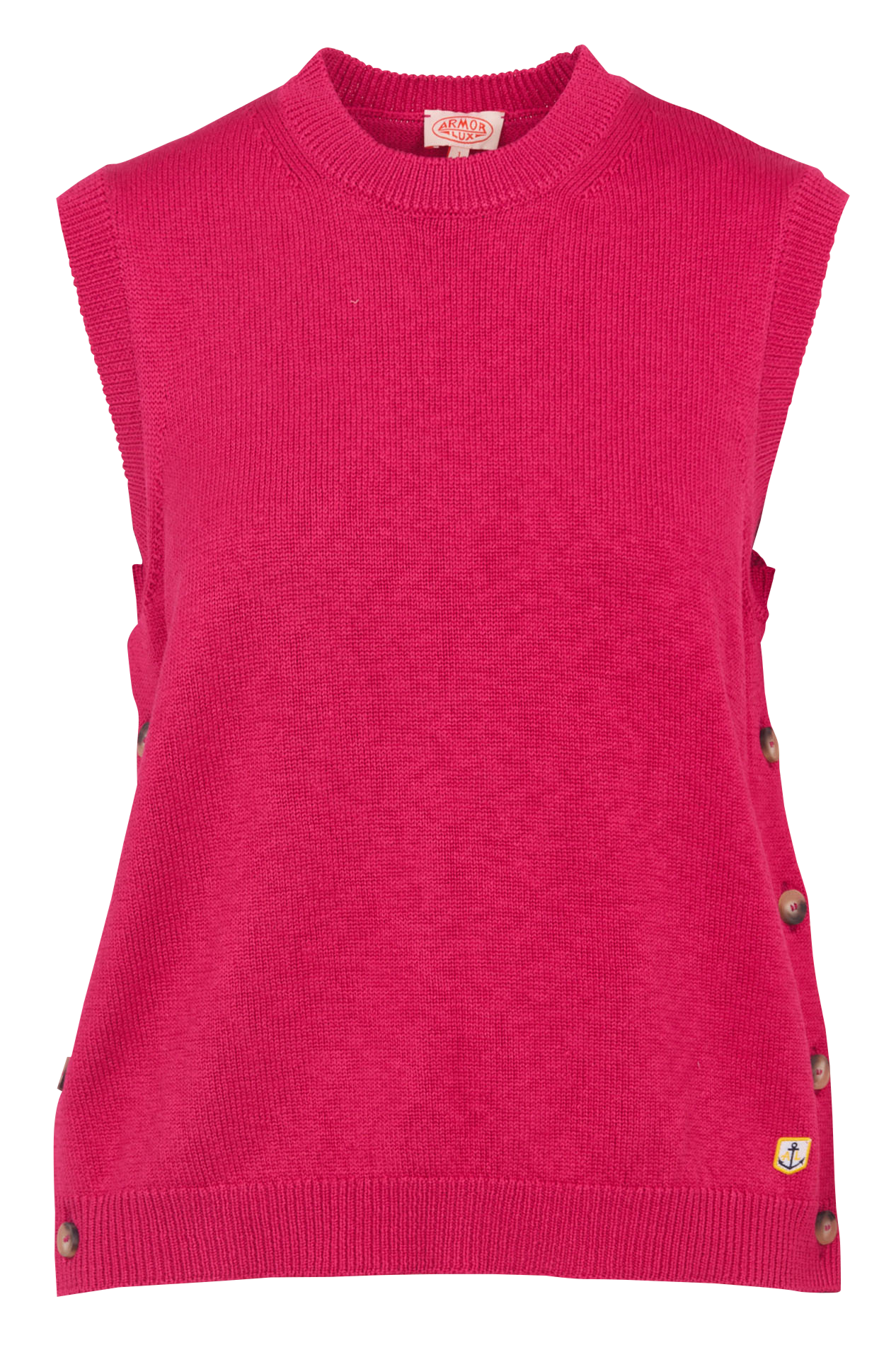 Pull droit col rond en coton Heritage ARMOR-LUX Rose