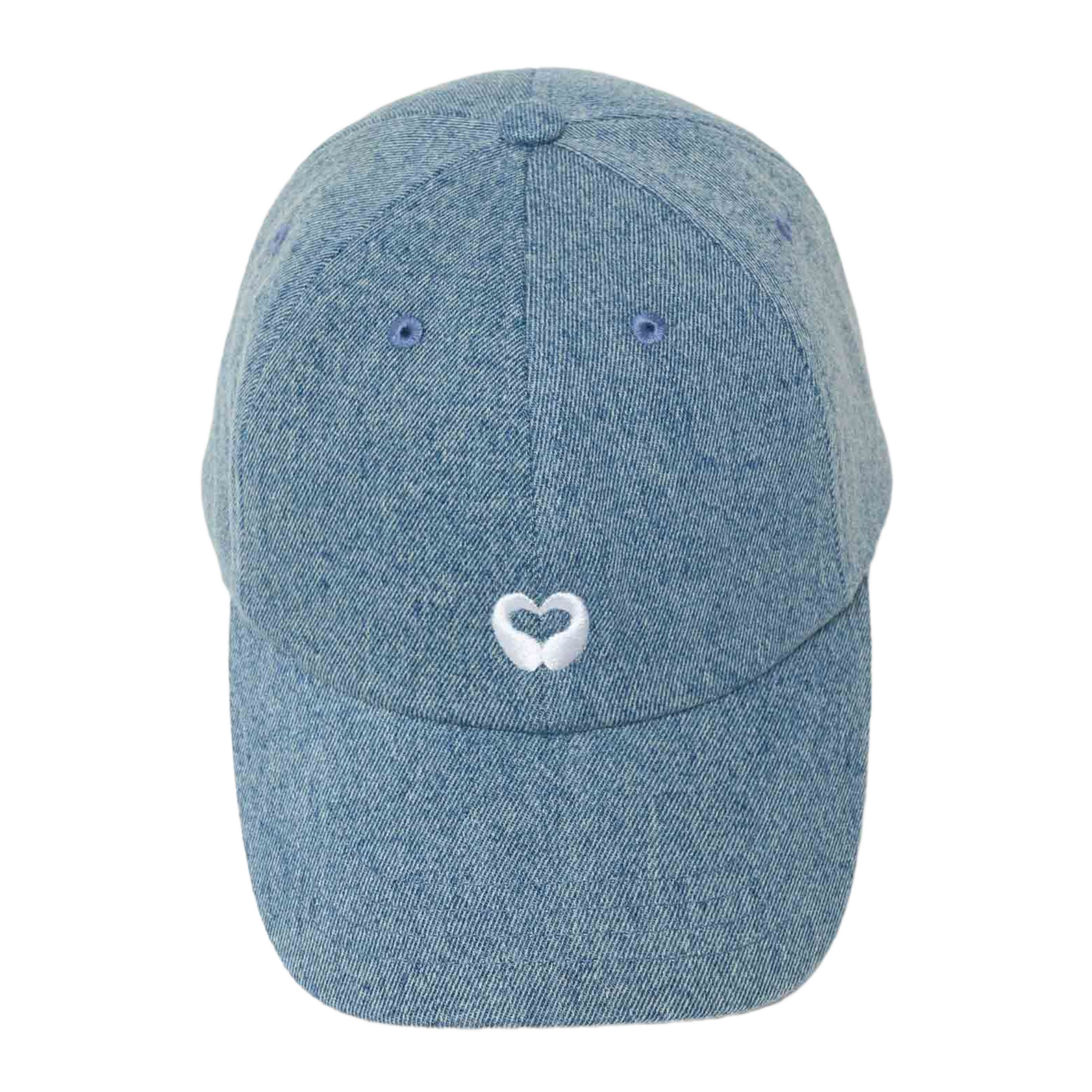 Casquette en denim brodée MAJE Bleu