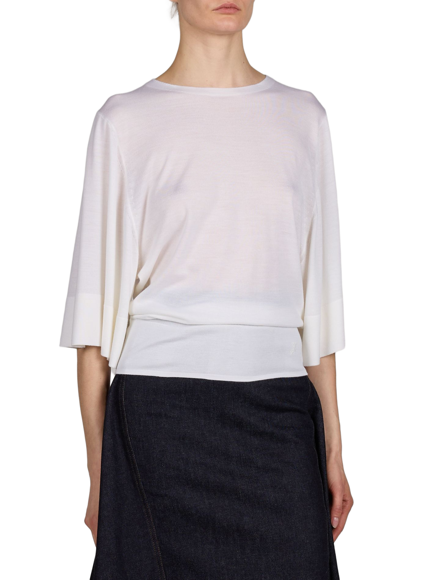 Top Mananco in virgin wool and silk JACQUEMUS White