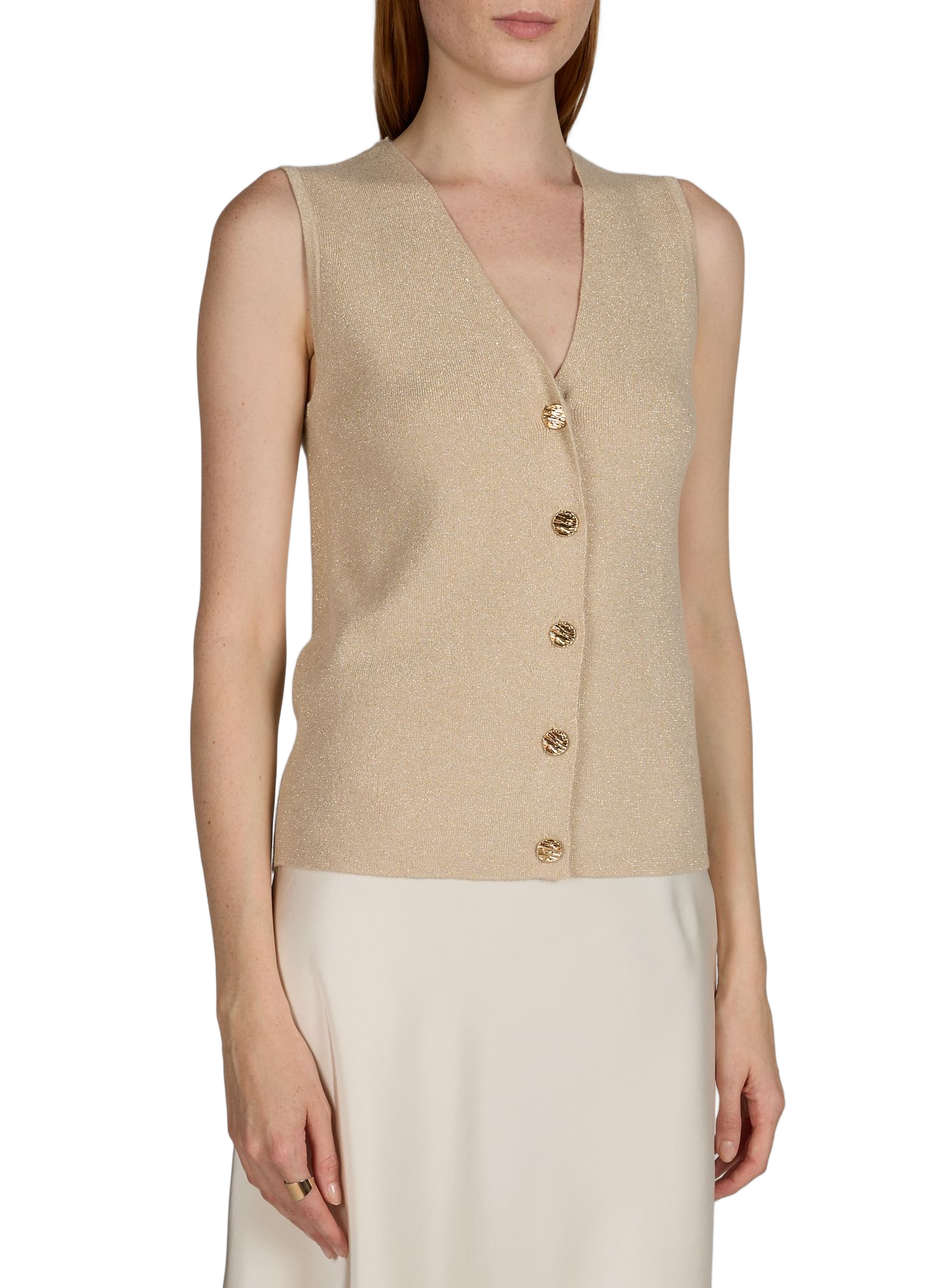 Sleeveless shiny vest VILA Red