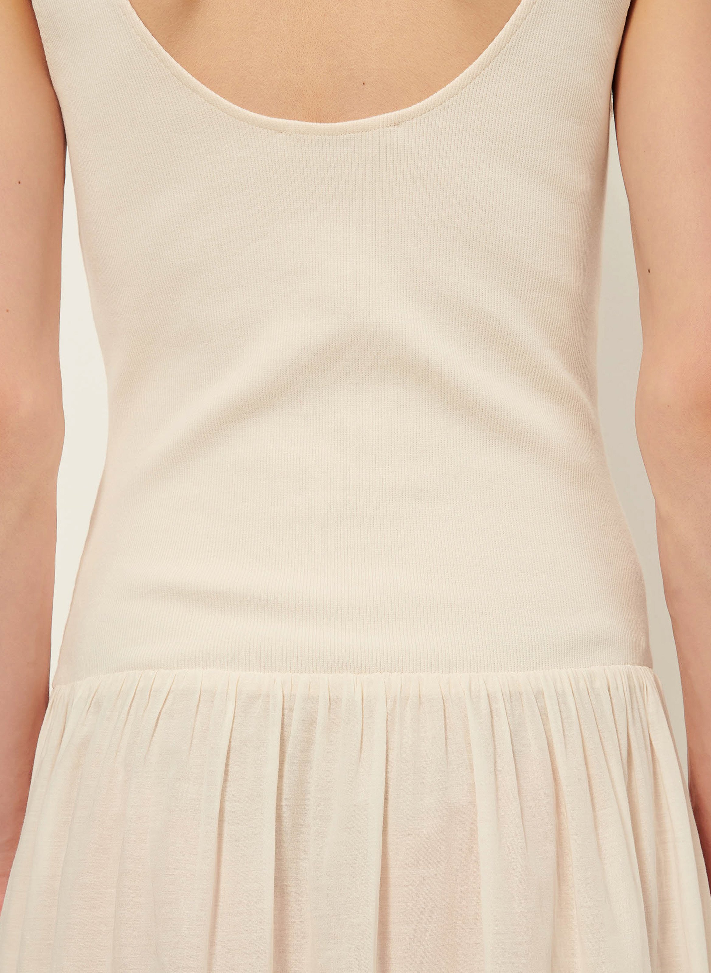 Robe longue évasée en coton mélangé solao SESSUN Beige