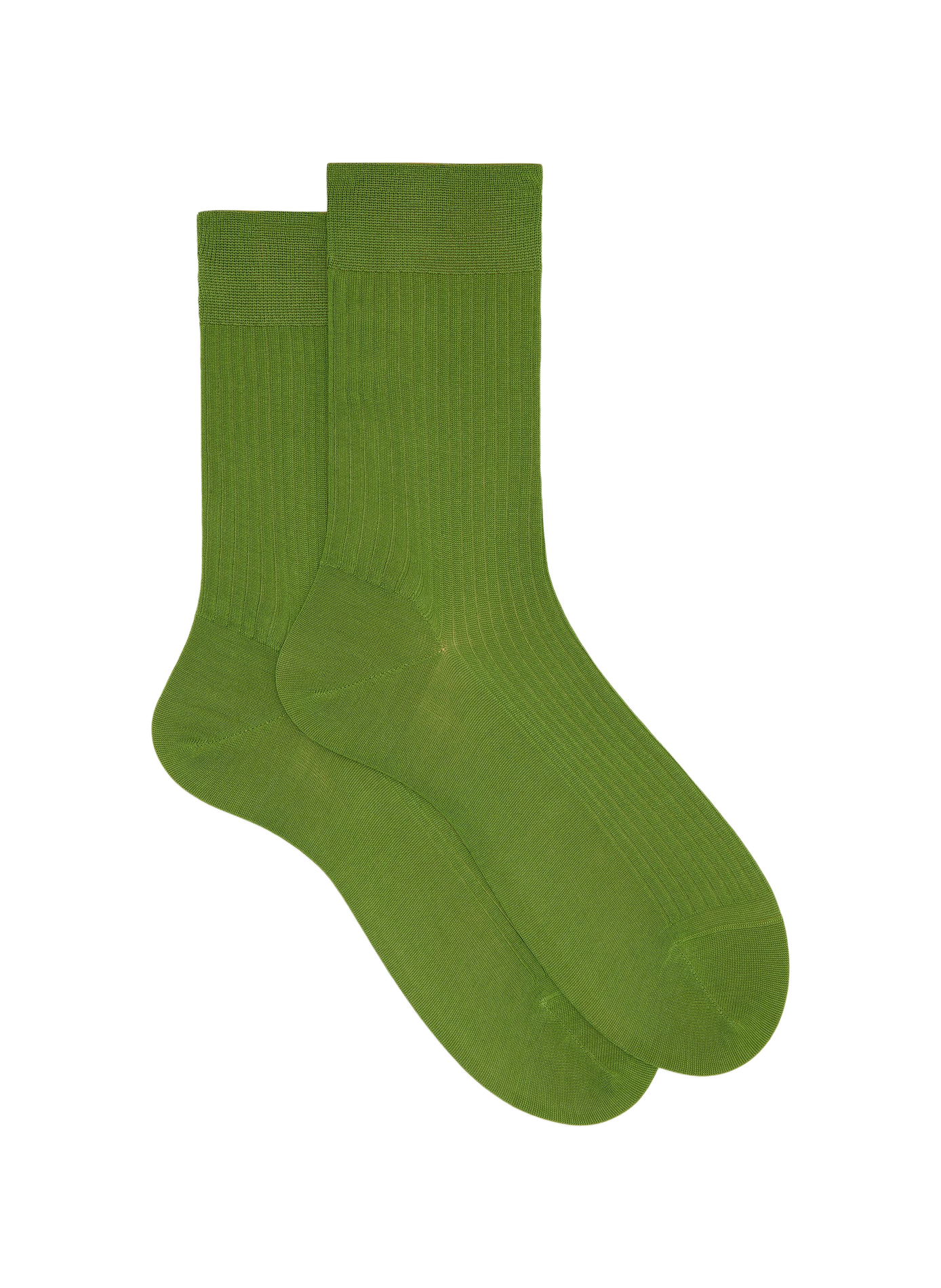 Chaussettes mi-hautes côtelées en coton DORÉ DORÉ Vert