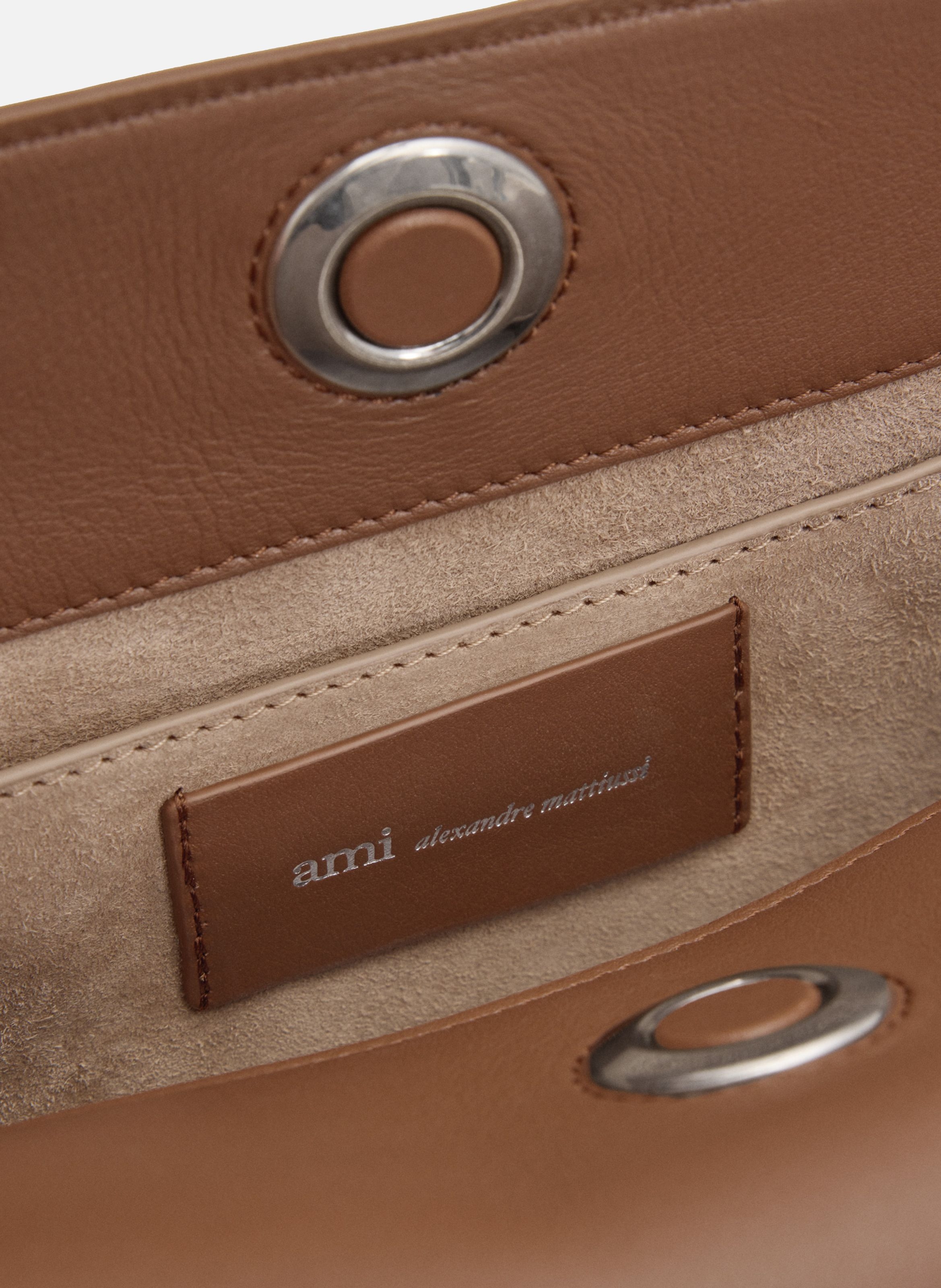 Sac carrousel unisexe AMI PARIS Marron
