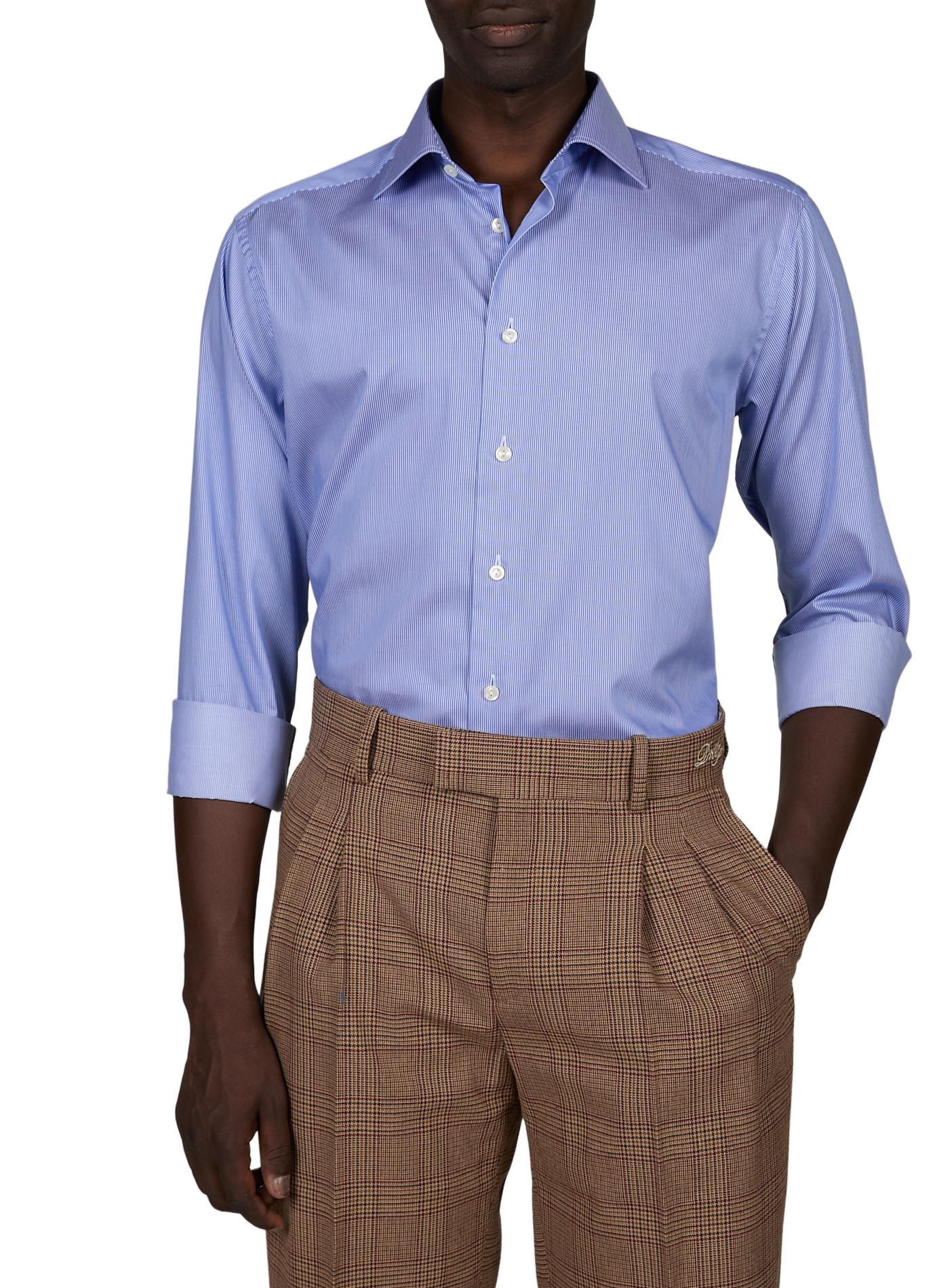 Slim-fit cotton shirt ETON Blue