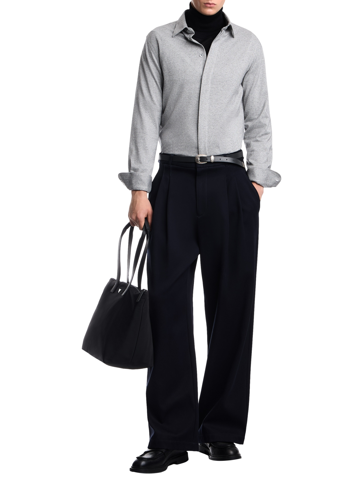 Straight Chevron Shirt EMPORIO ARMANI Grey