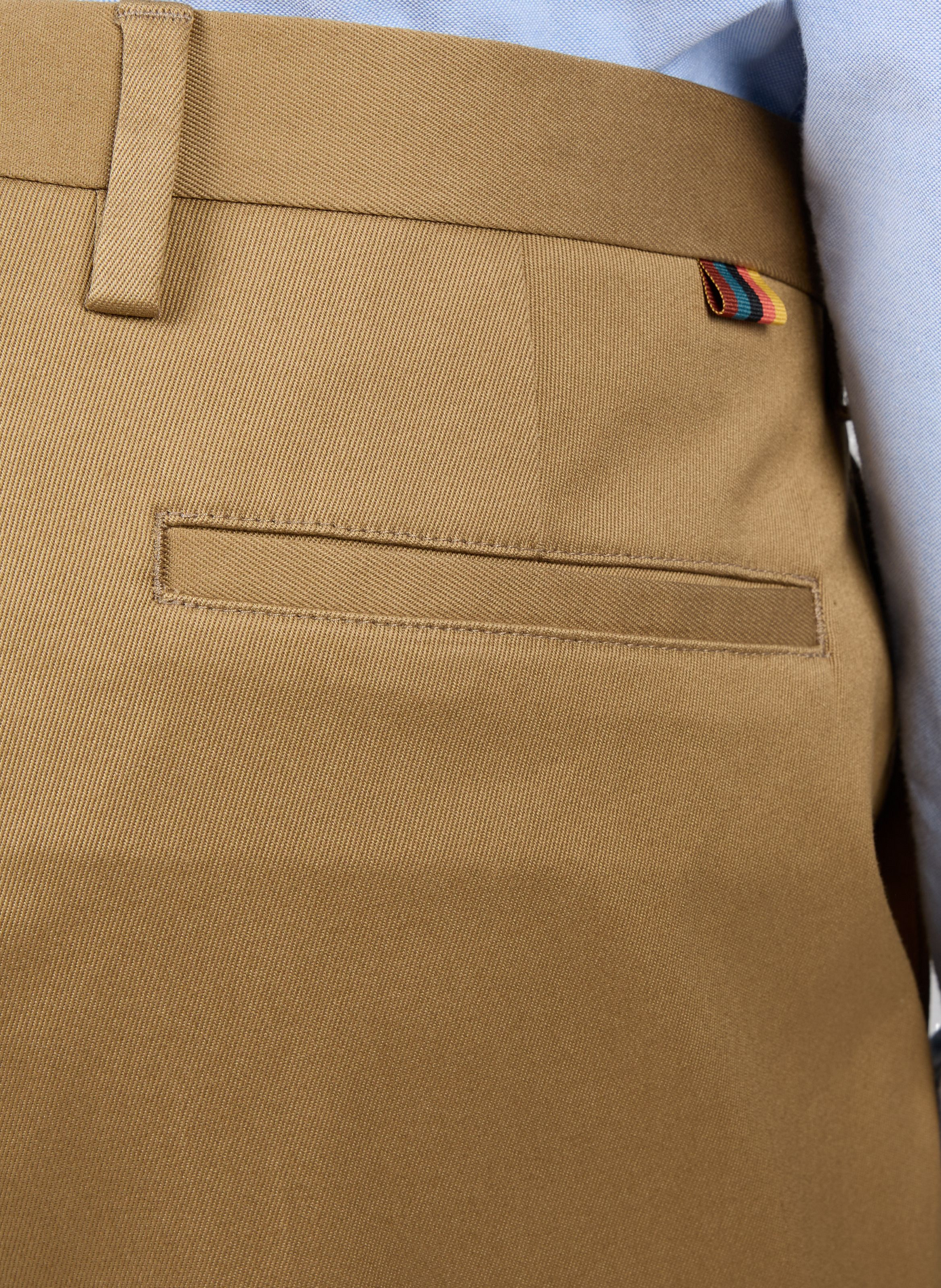Pantalon chino slim à taille basse en coton mélangé PAUL SMITH Marron