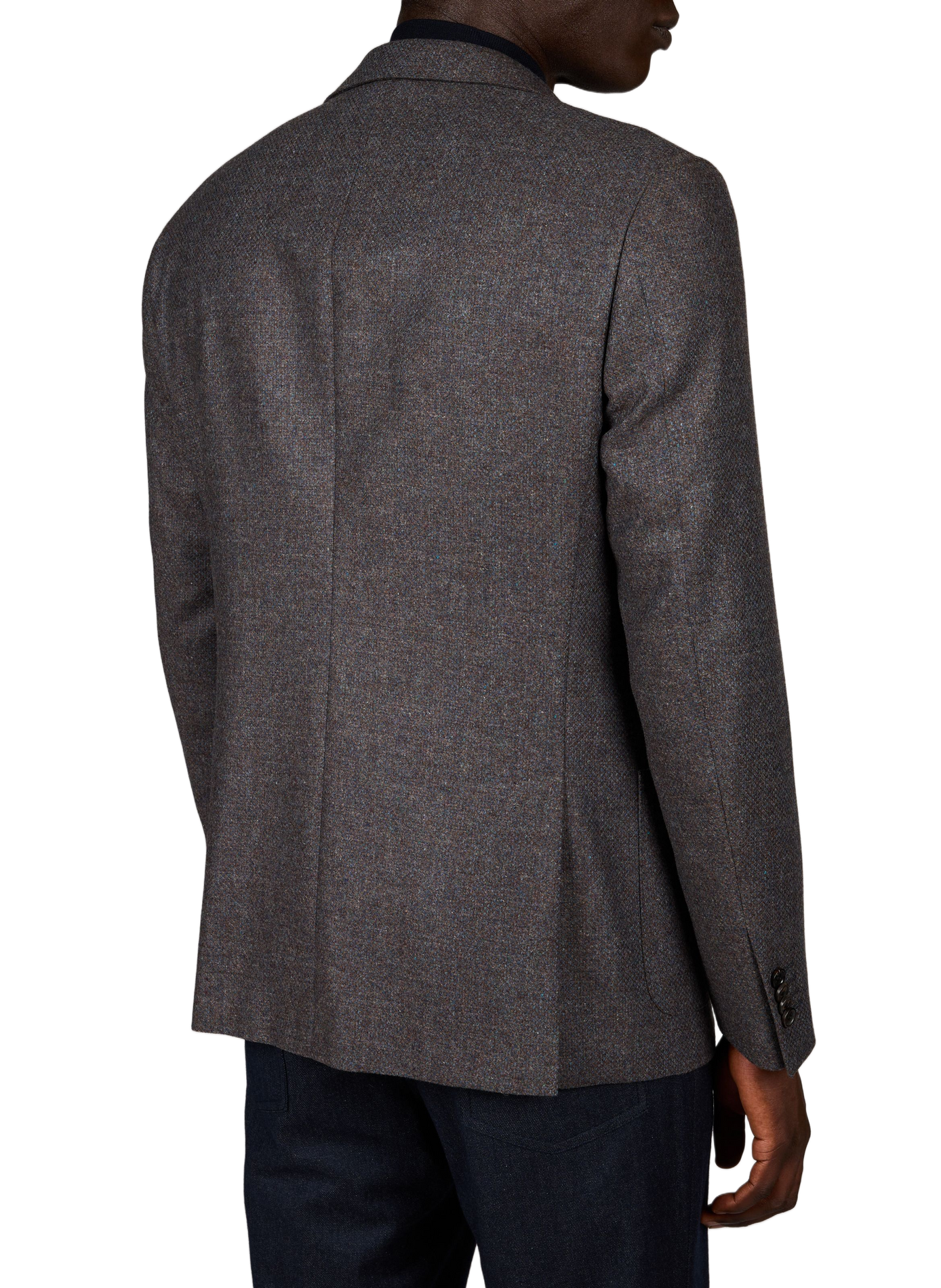 Blazer droit en laine et cachemire CORNELIANI Bleu