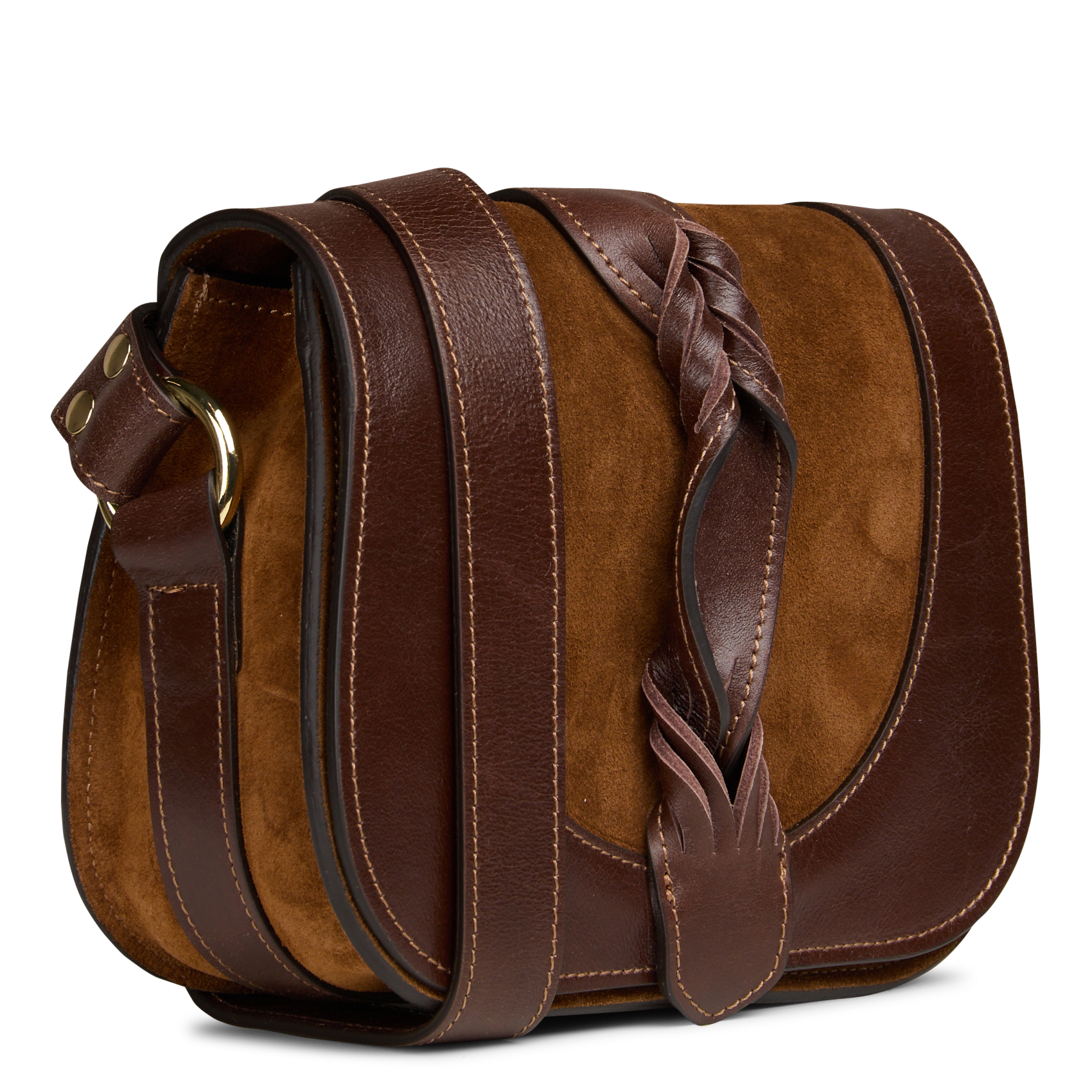 Sac bandoulière en cuir victor MAISON 123 Beige