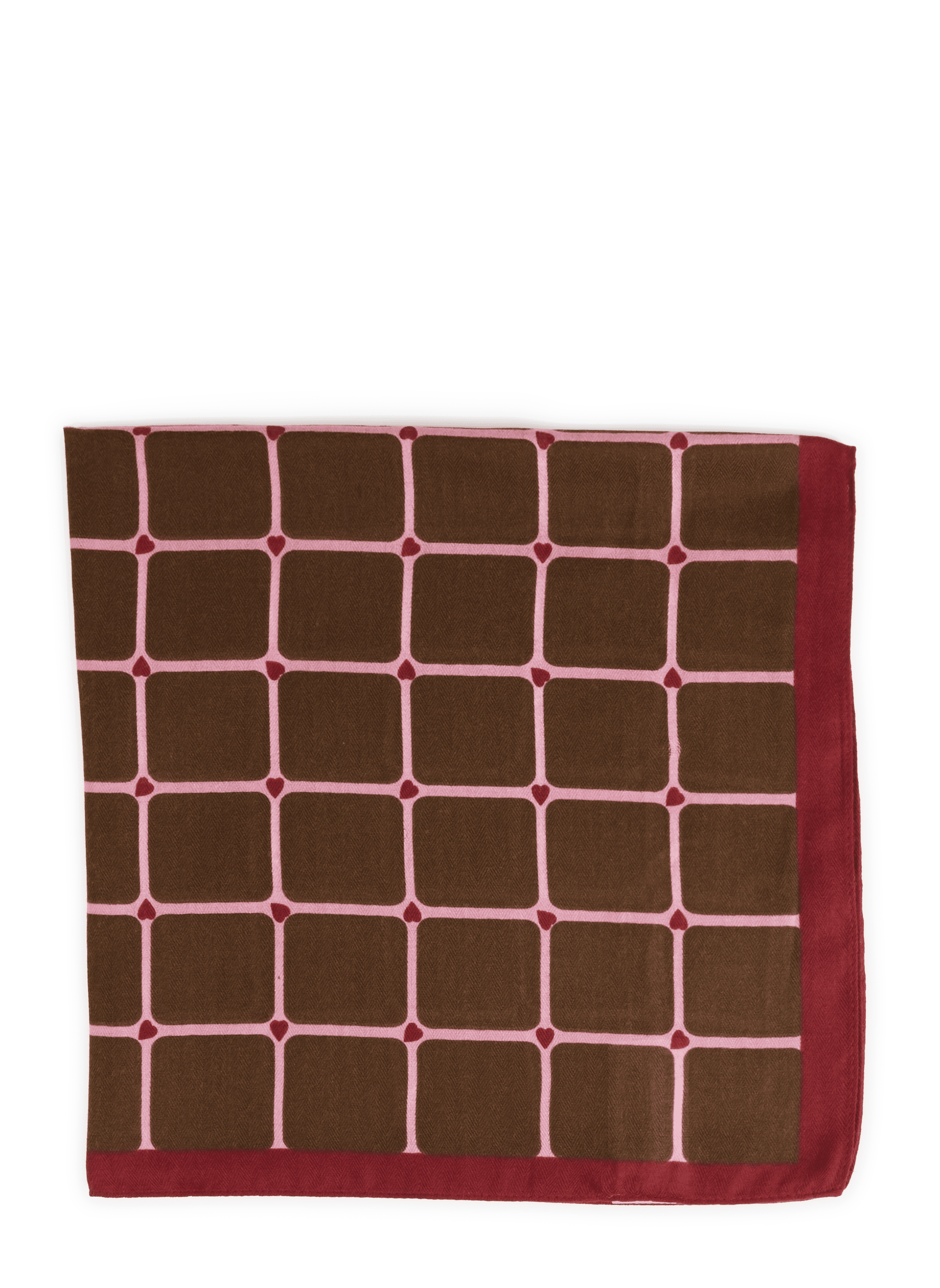 Printed square scarf AU PRINTEMPS PARIS Brown