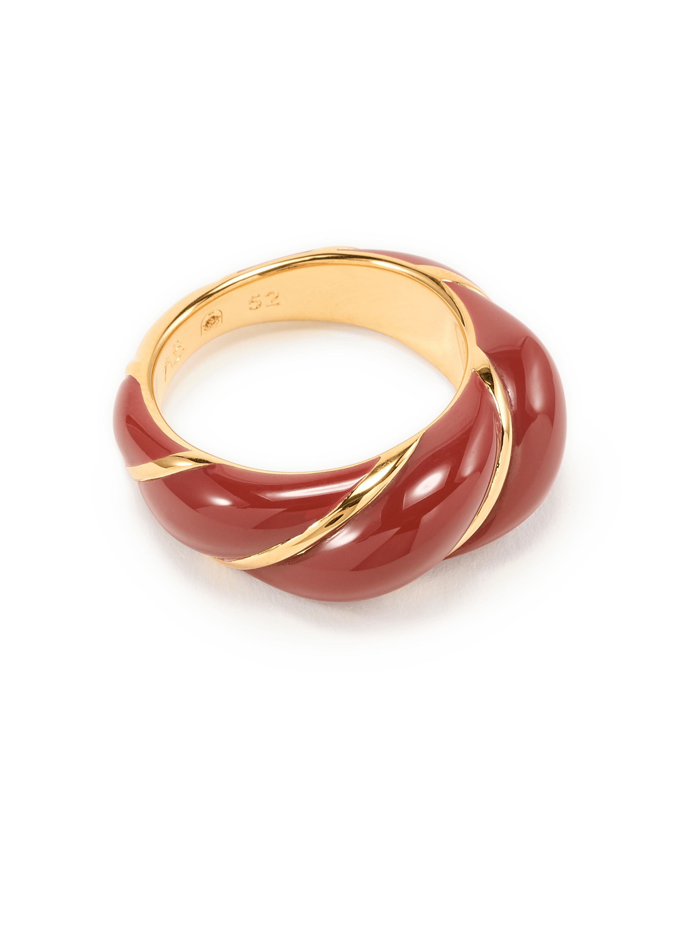 Twisted Diana Ring AURELIE BIDERMANN Brown