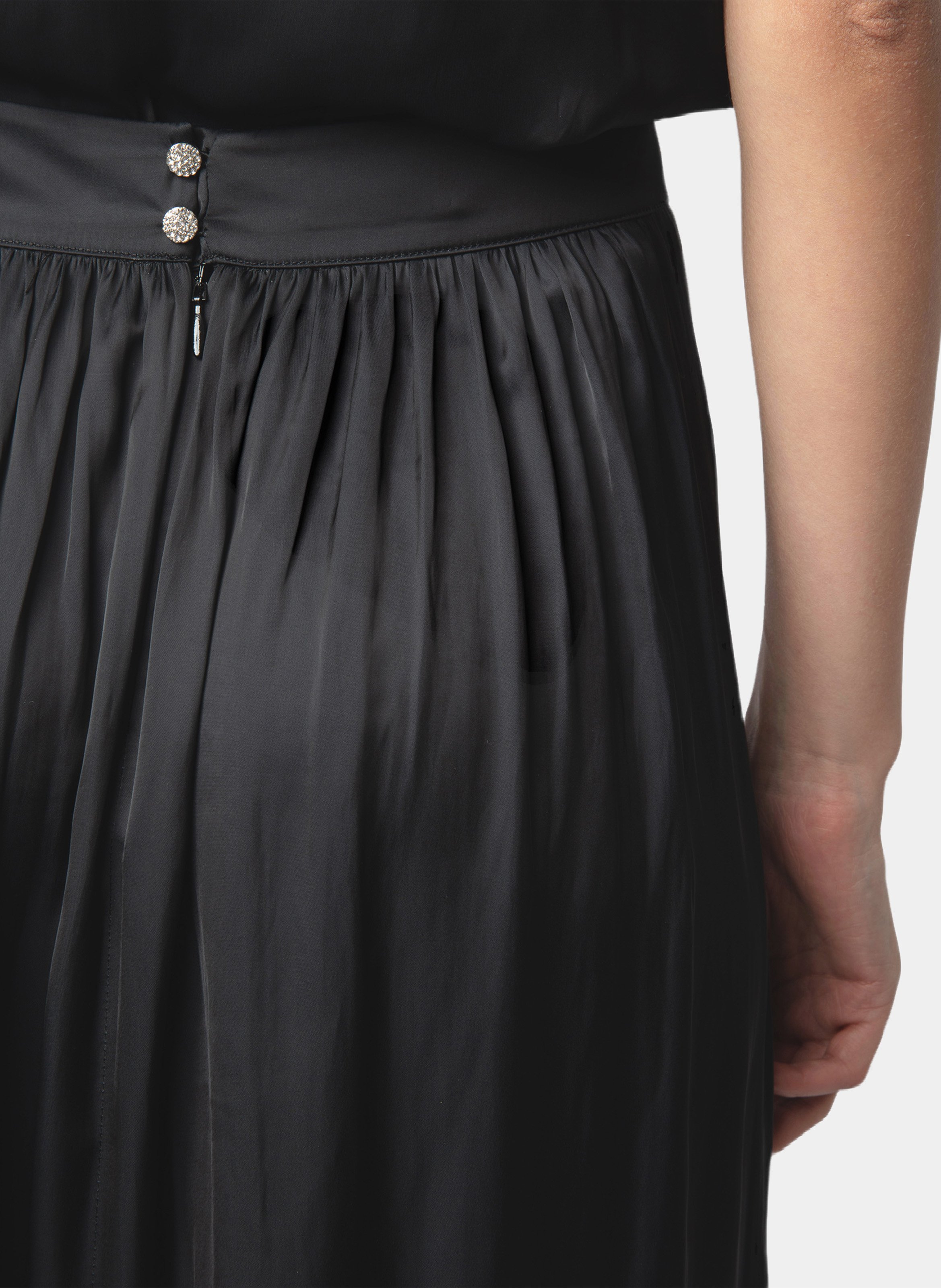 Lange satijnen rok Jady ZADIG&VOLTAIRE Zwart