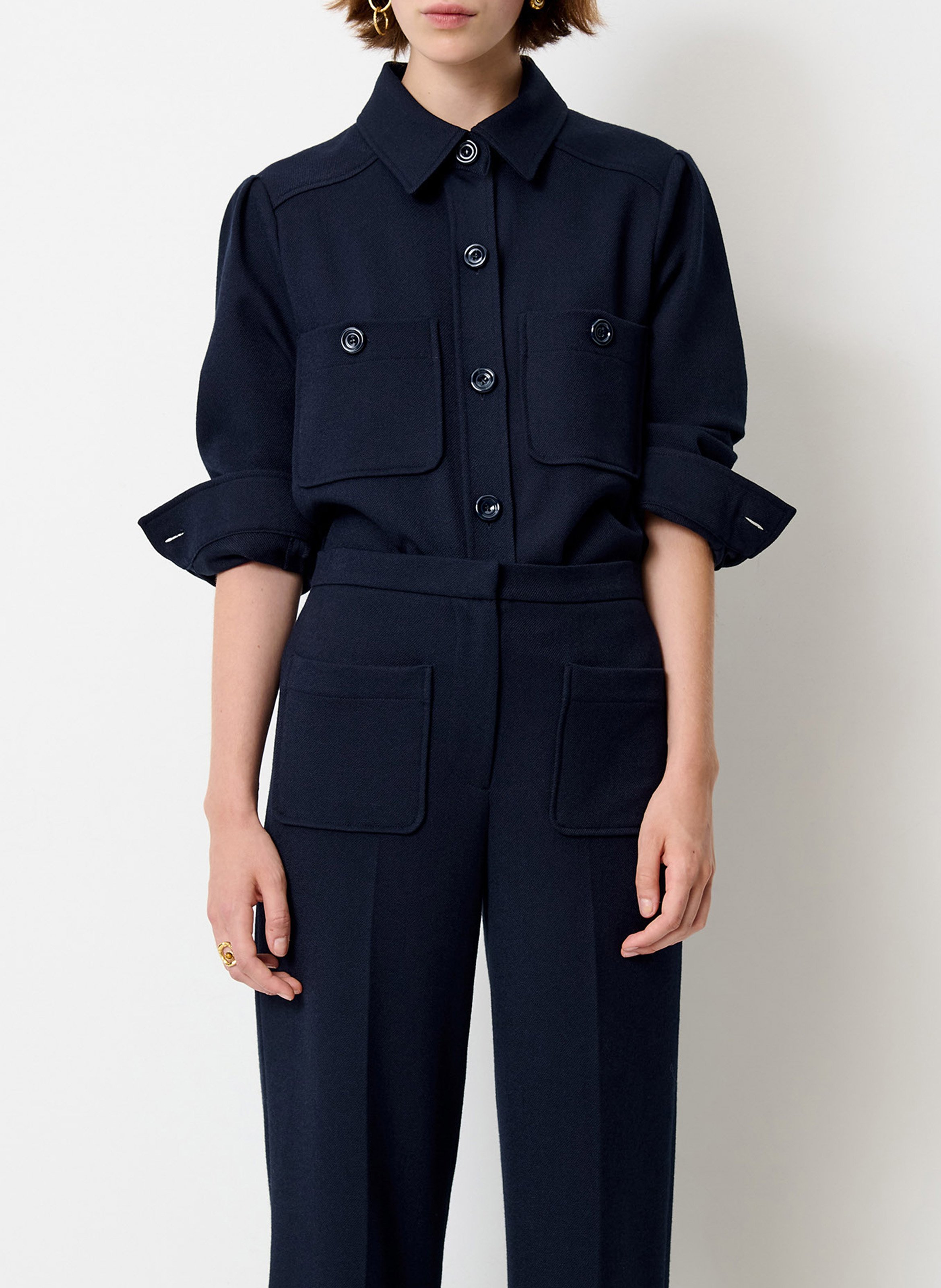 Chemise col classique droite theodore  Navy