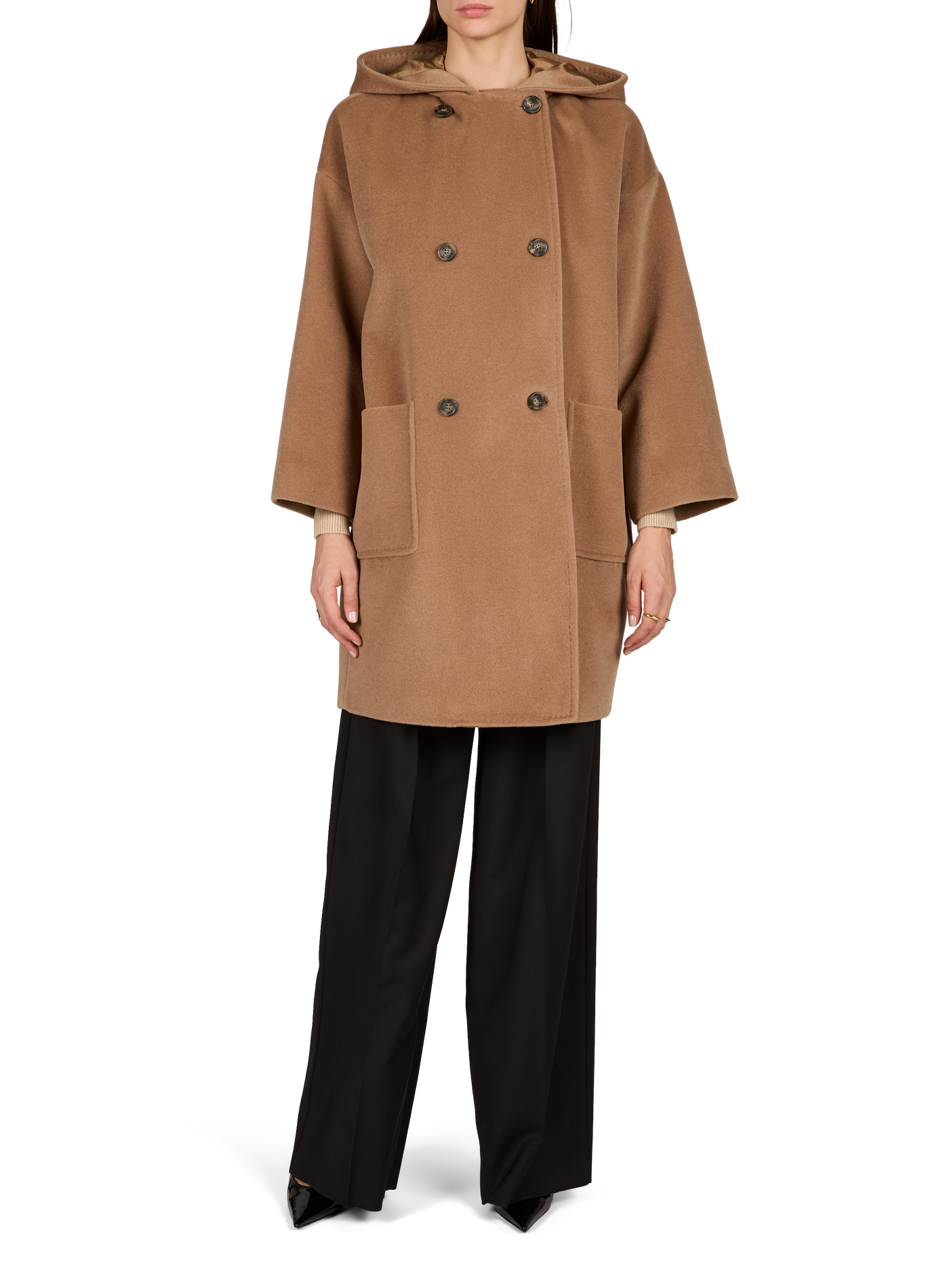 Wide-leg wool trousers MAX MARA STUDIO Black