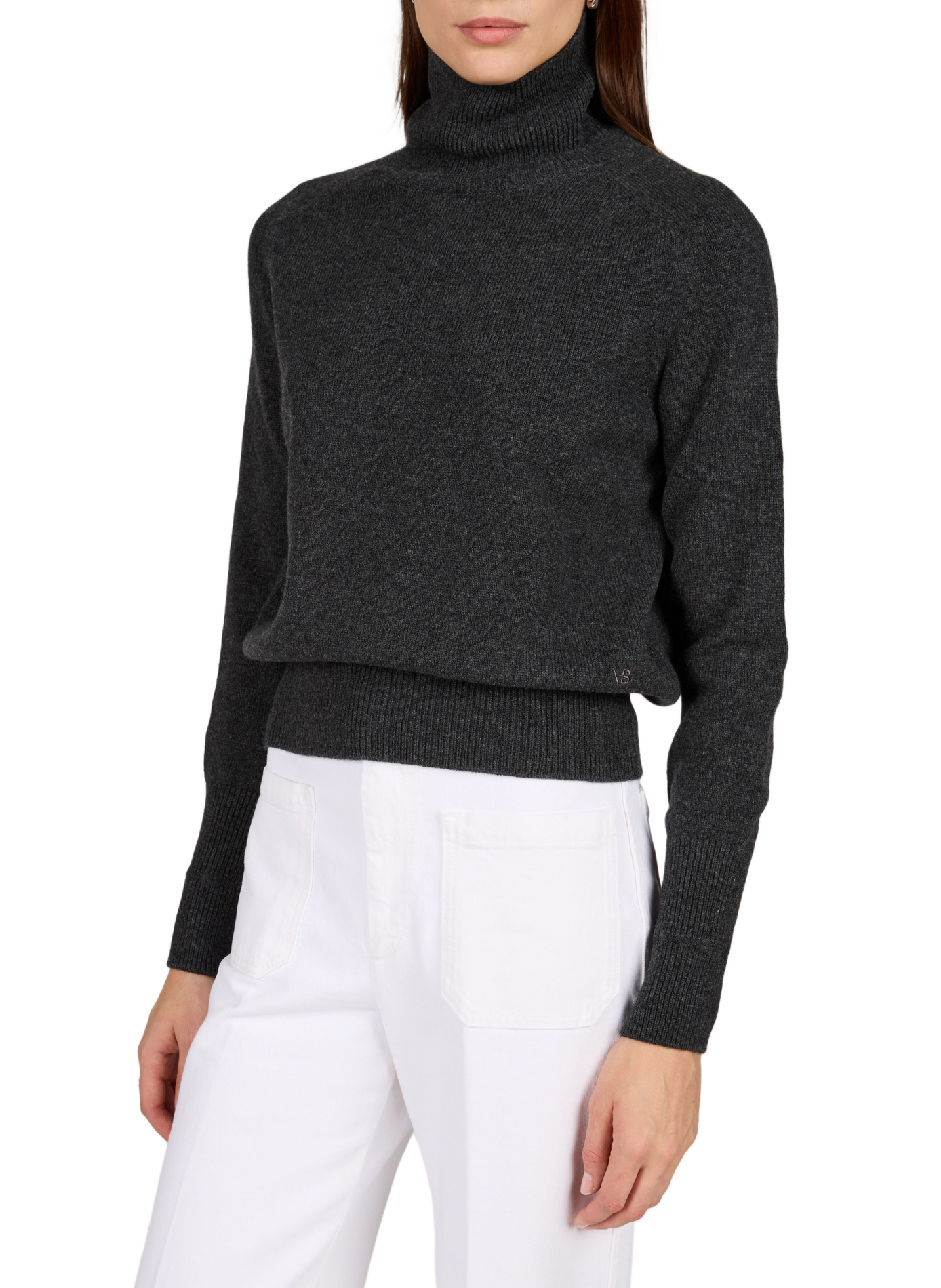 Oversized wool turtleneck sweater VICTORIA BECKHAM Grey