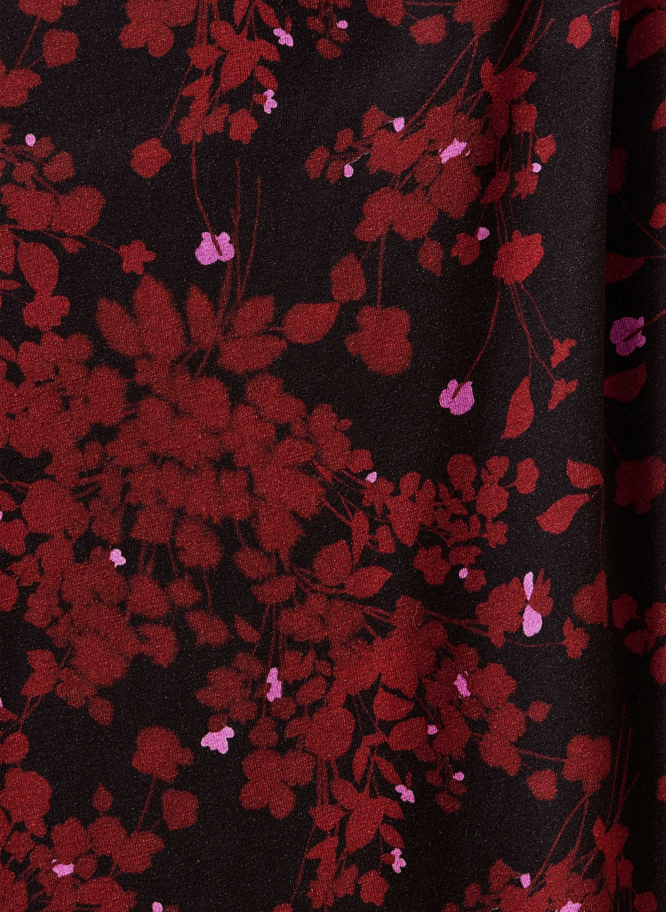Lange jurk met ronde hals en print LA FEE MARABOUTEE Bruin
