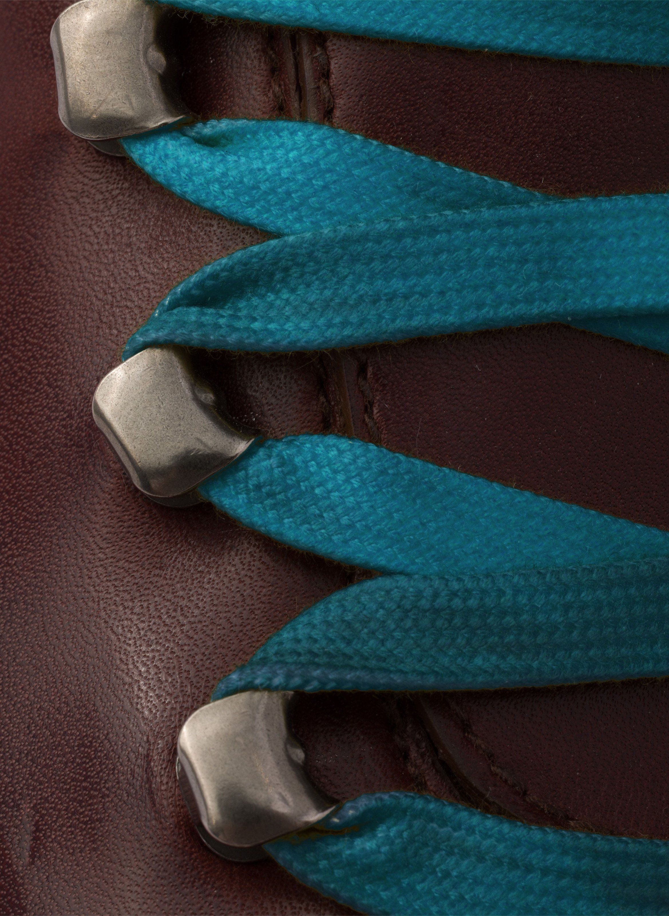 Bottines à lacets en cuir vieilli PRADA Marron