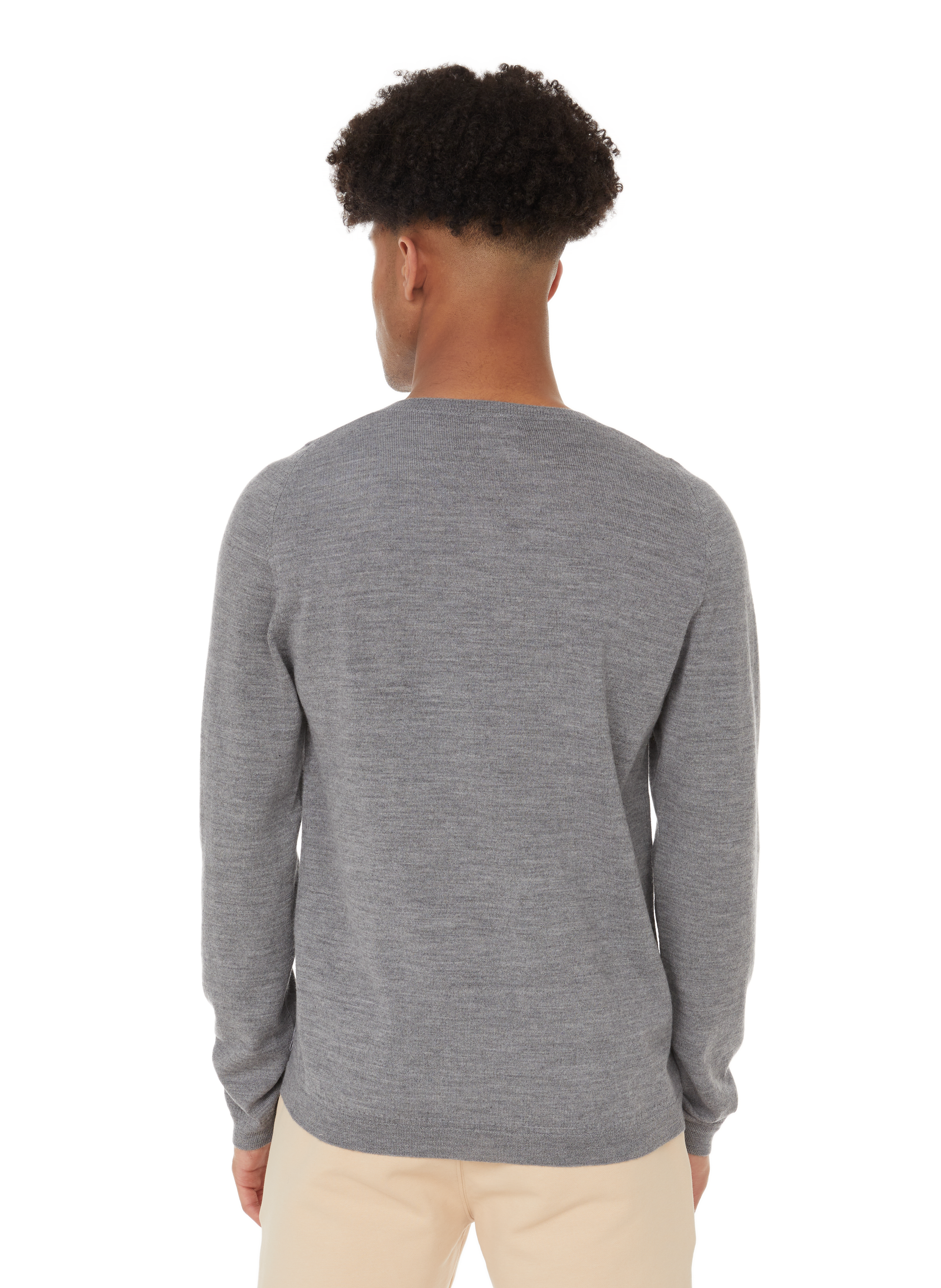 Wool V-neck jumper Silver