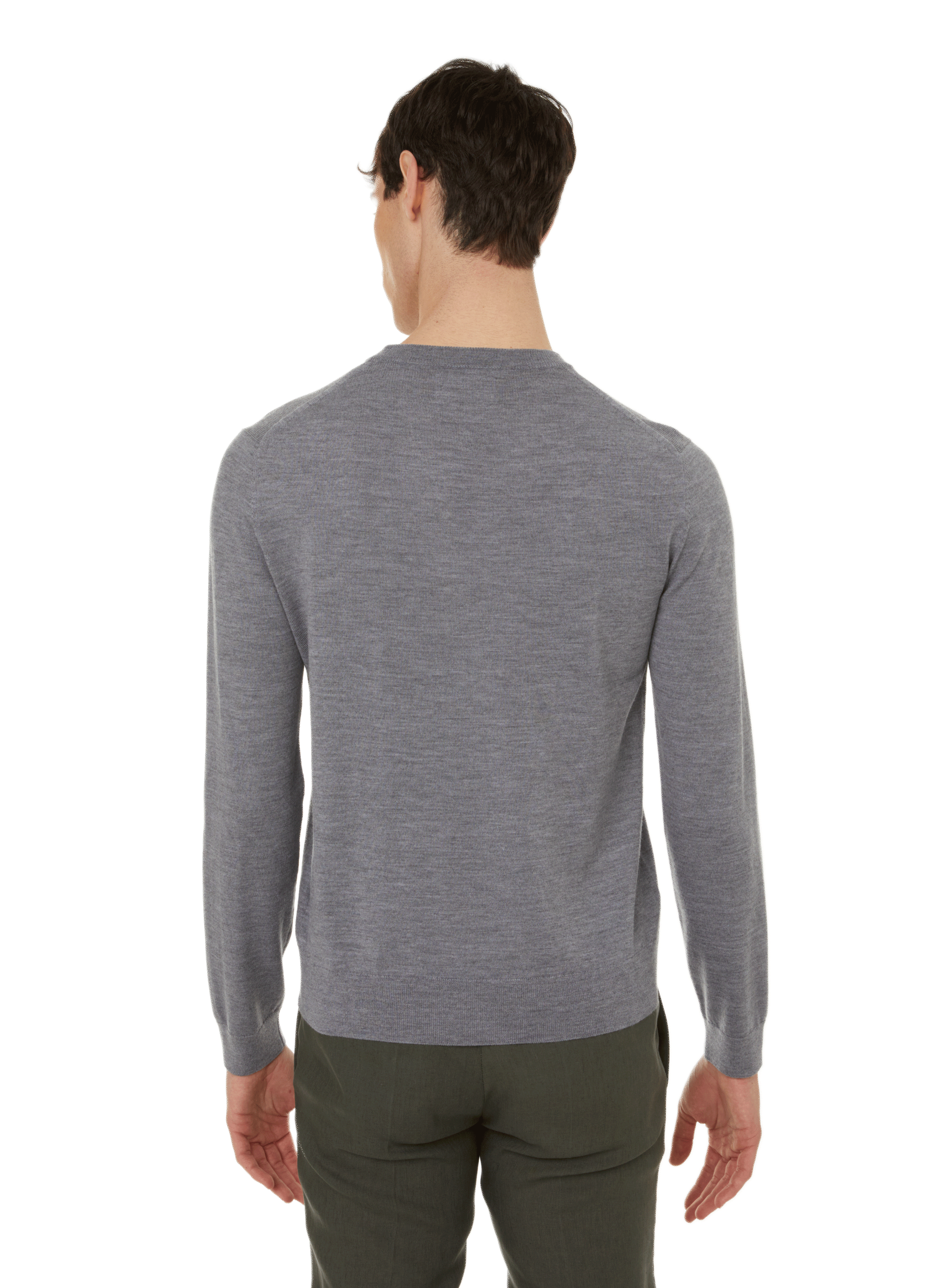Pull Arnau col rond en laine mérinos SAISON 1865 Gris