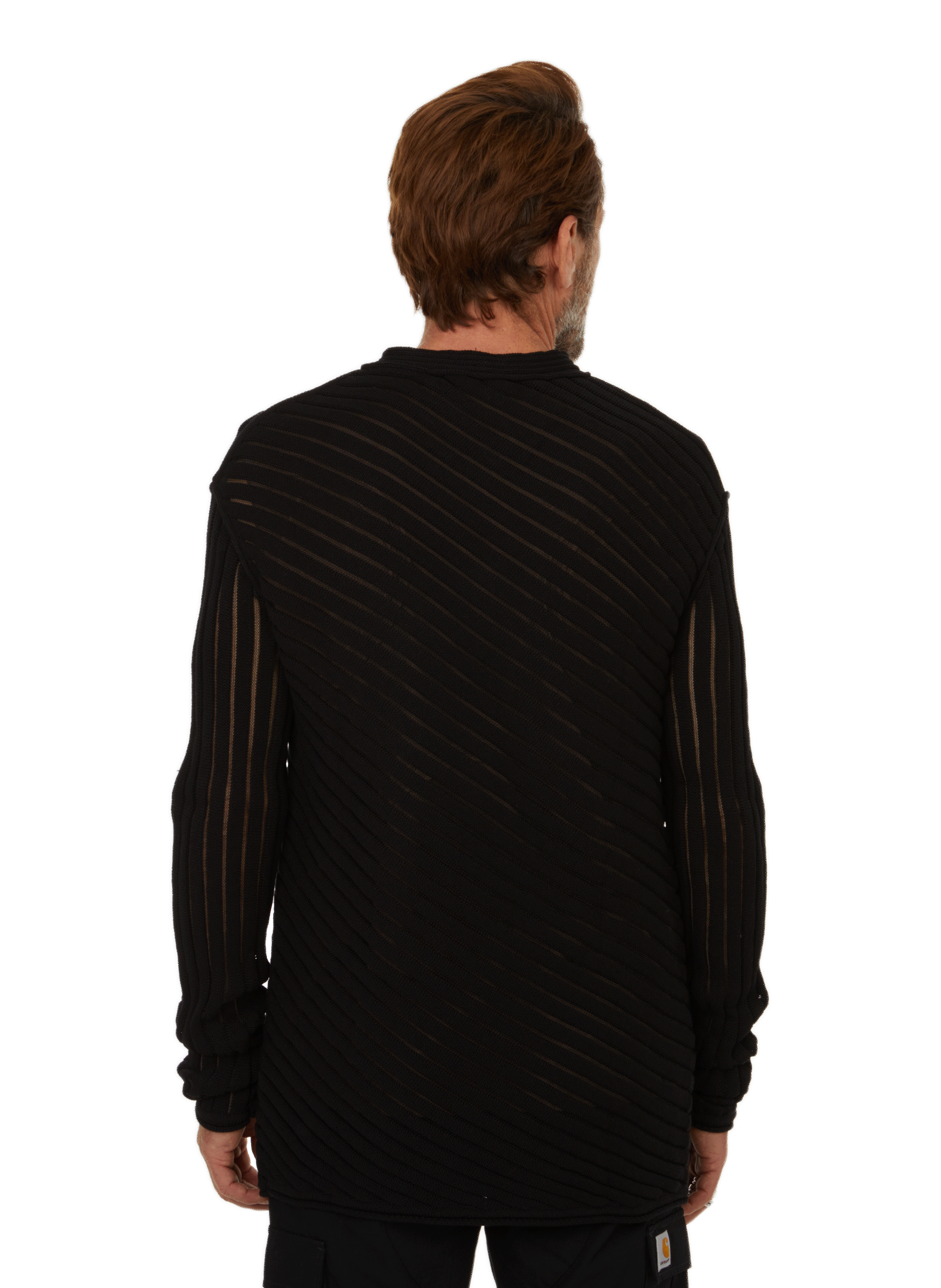 Transparent and openwork sweater MISBHV Black