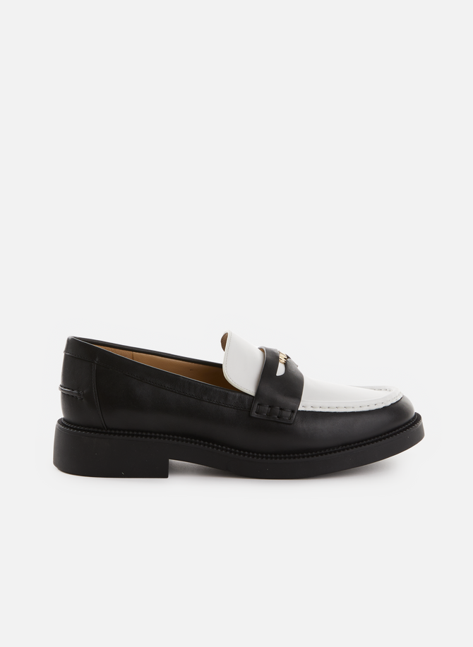 MMK two-tone leather moccasins