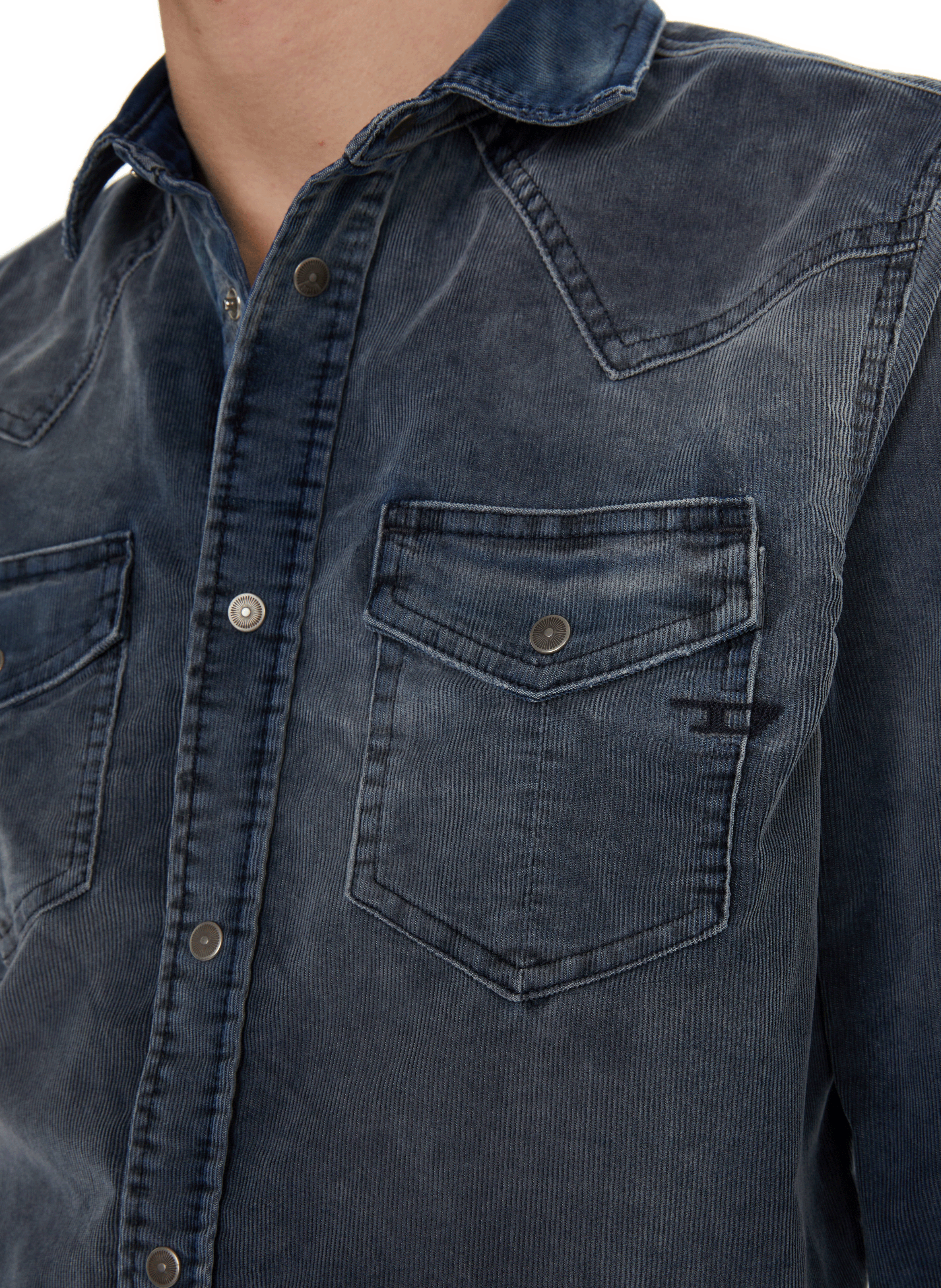 Chemise en velours côtelé DIESEL Bleu