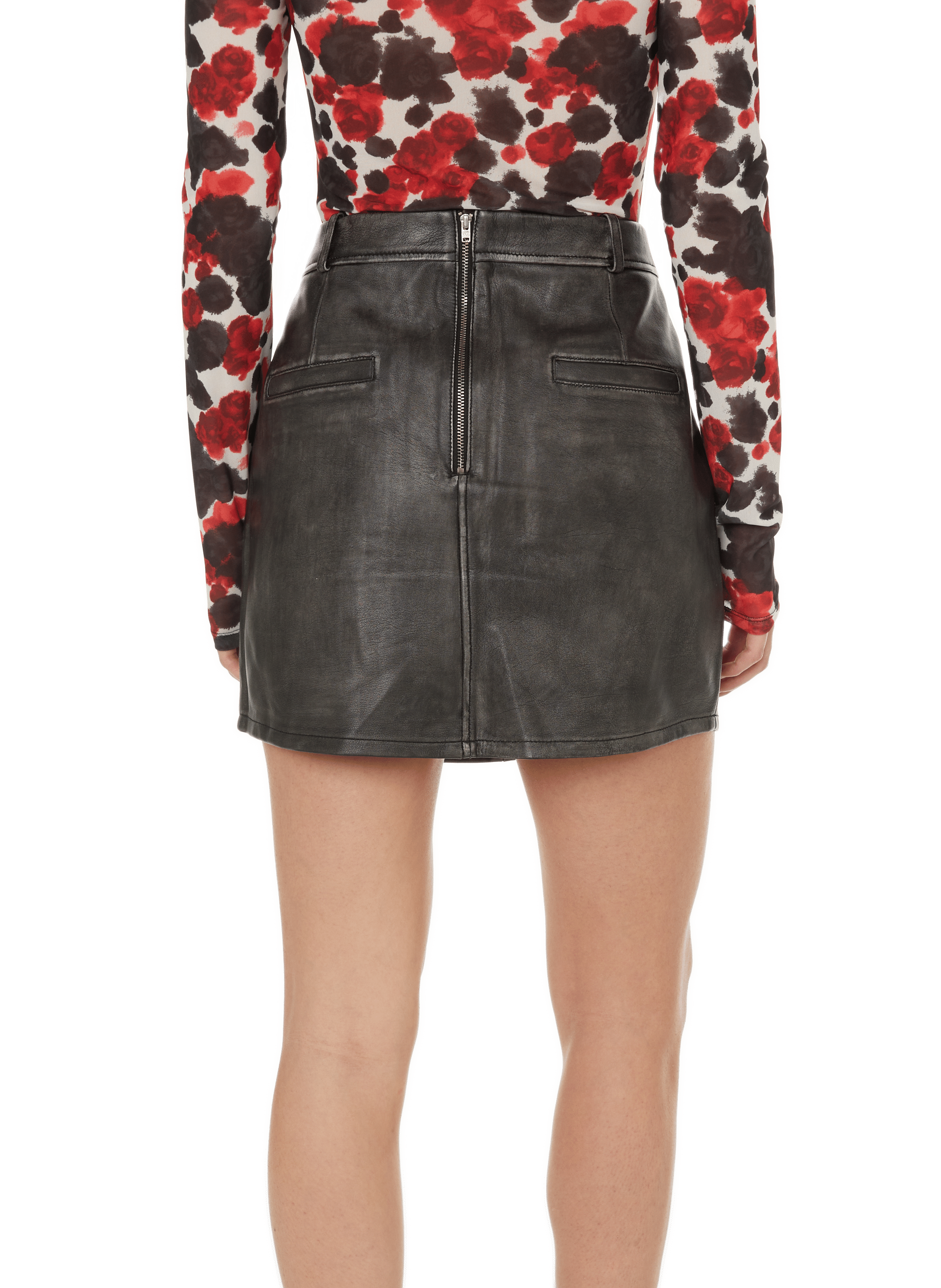 Leather skirt SAISON 1865 Black