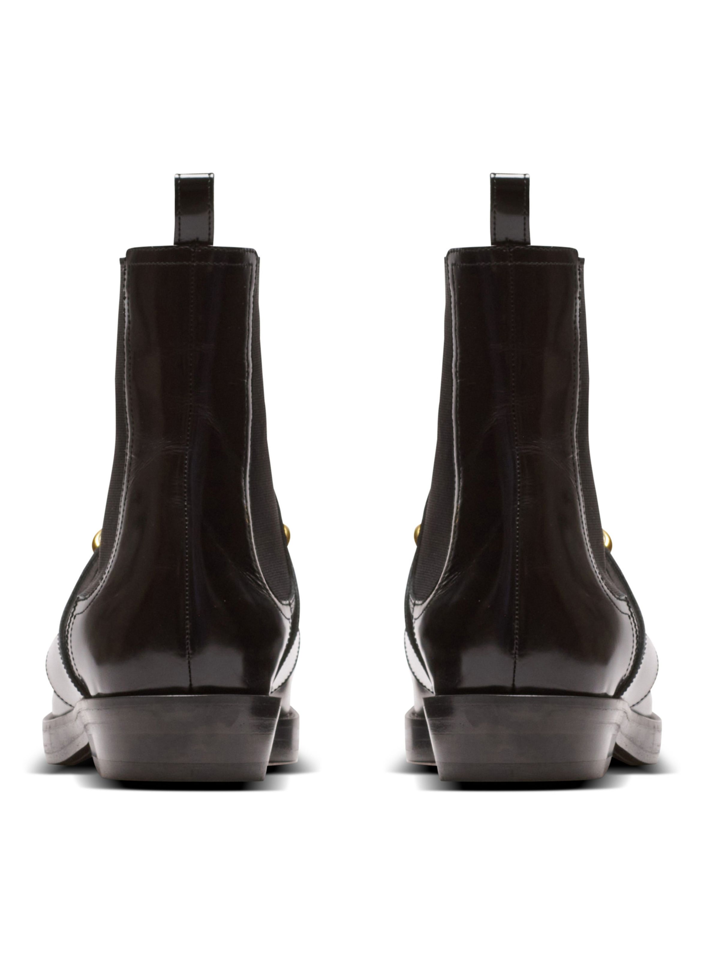 Boots chelsea sync en cuir glacé BALMAIN Noir