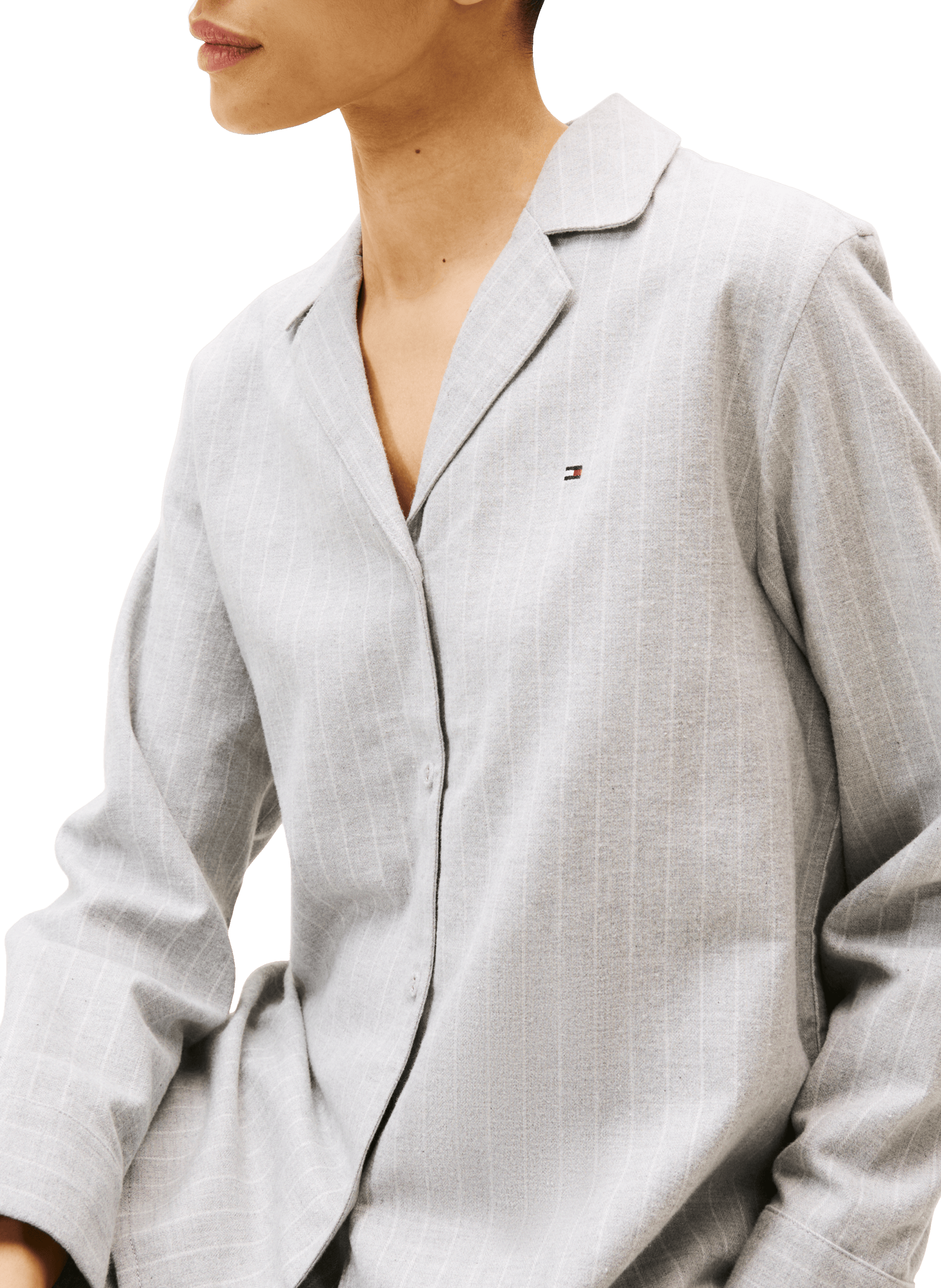 Pyjama en flanelle TOMMY HILFIGER Gris