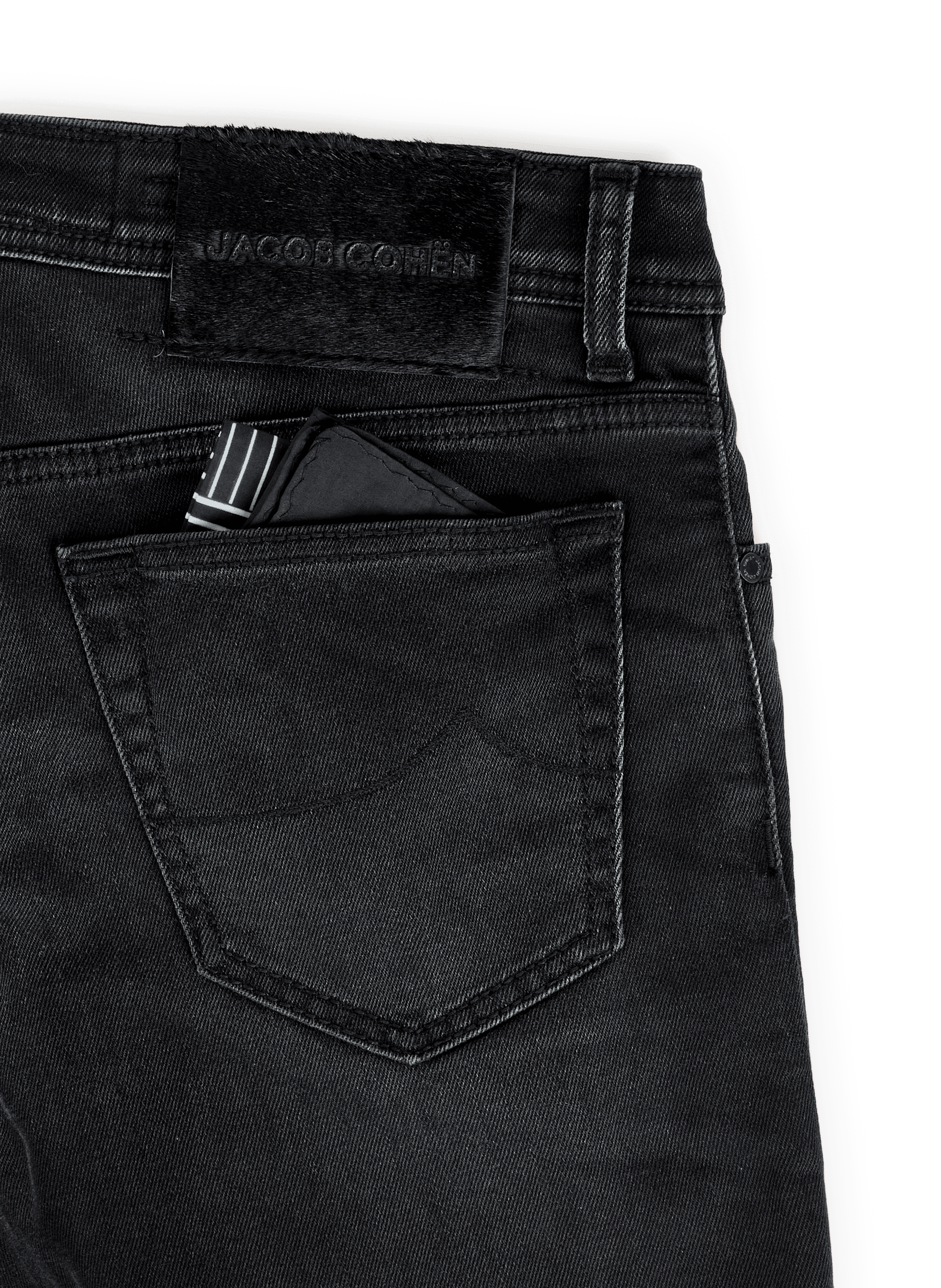 Cotton-blend slim-fit jeans JACOB COHEN Black