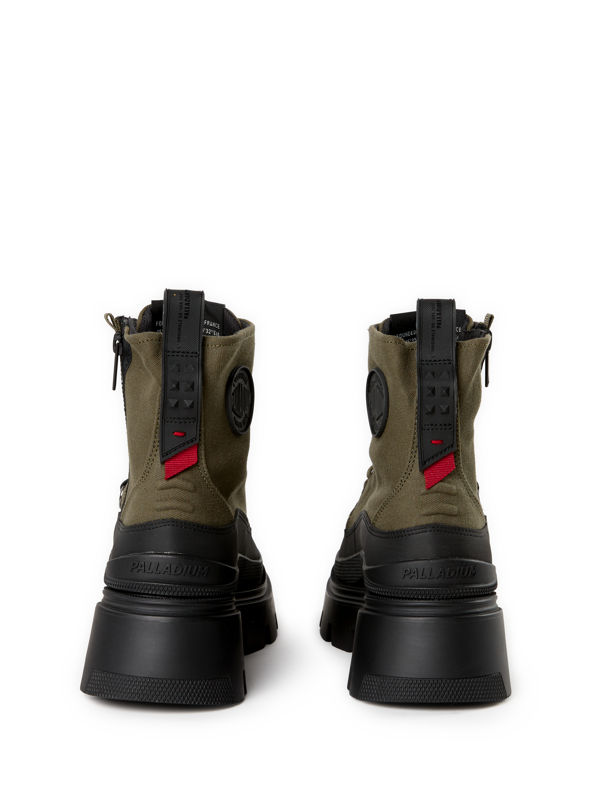 Cotton wedge ankle boots PALLADIUM Khaki