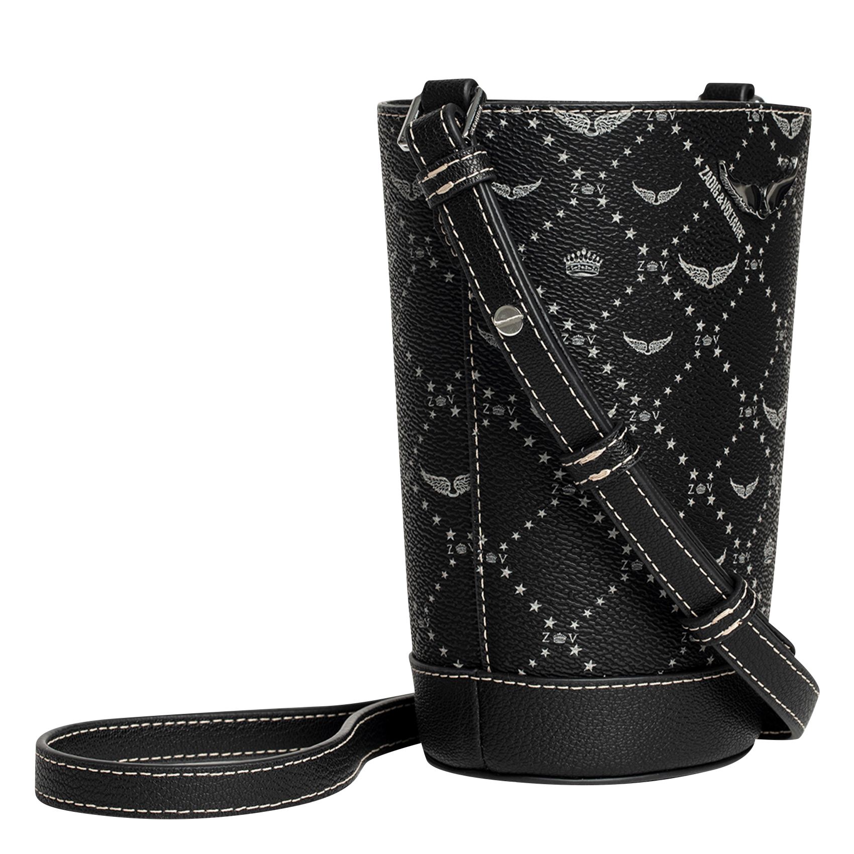 Mini sac seau imprimé z bucket nano ZADIG&VOLTAIRE Noir