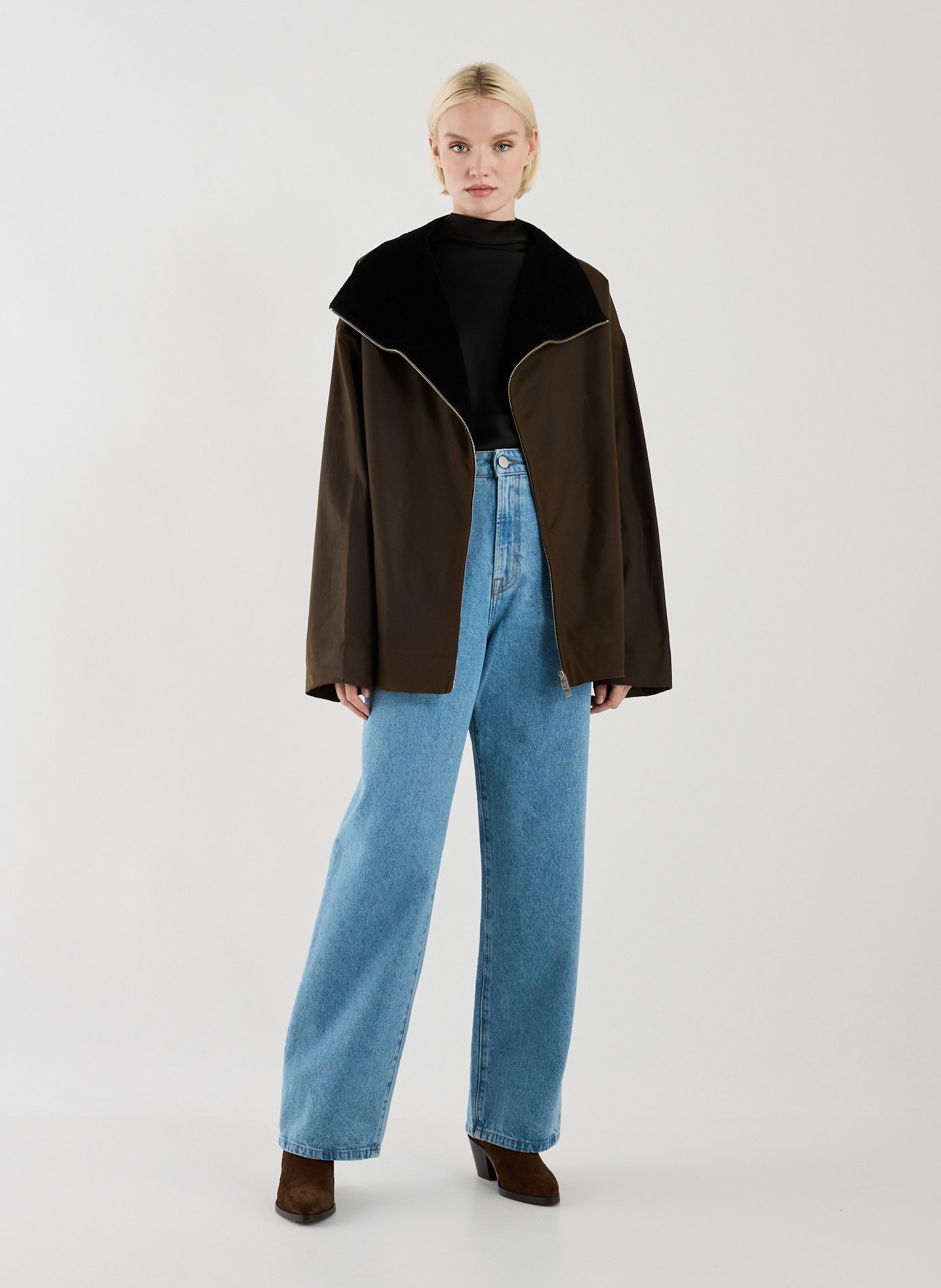 Oversized cotton jacket  TOTEME Brown