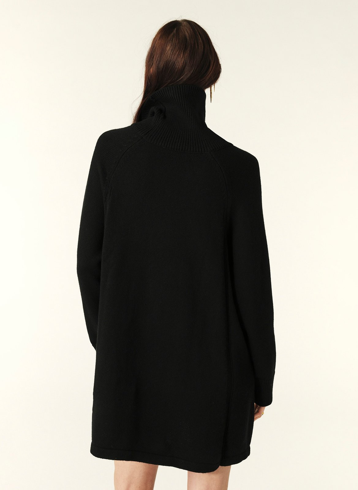 Robe courte col roulé en laine mélangé medee BA&SH Noir